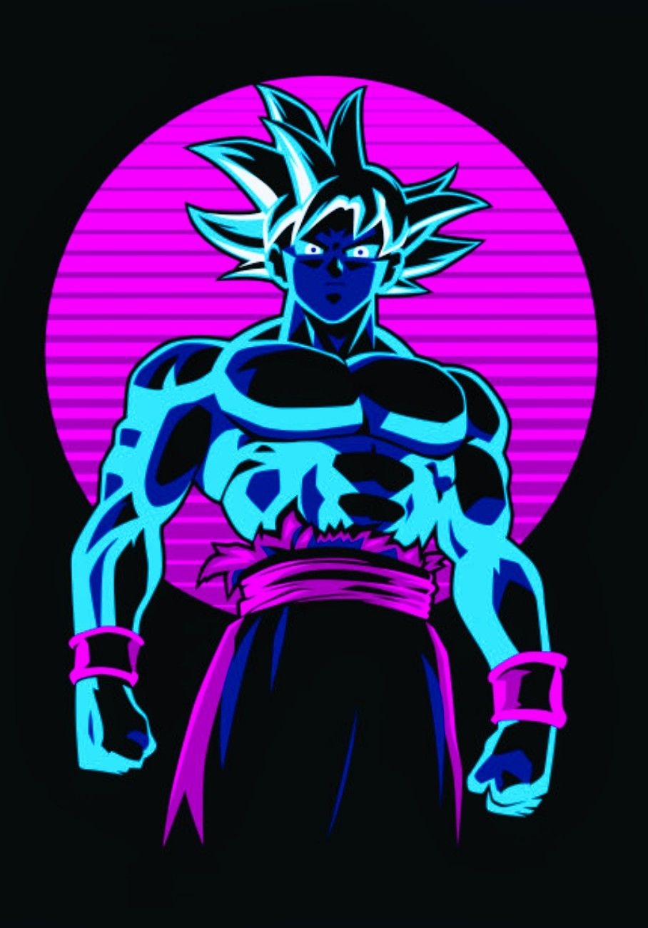 910x1300 Retro Goku Ultra Instinct, Dragon Ball, Phone