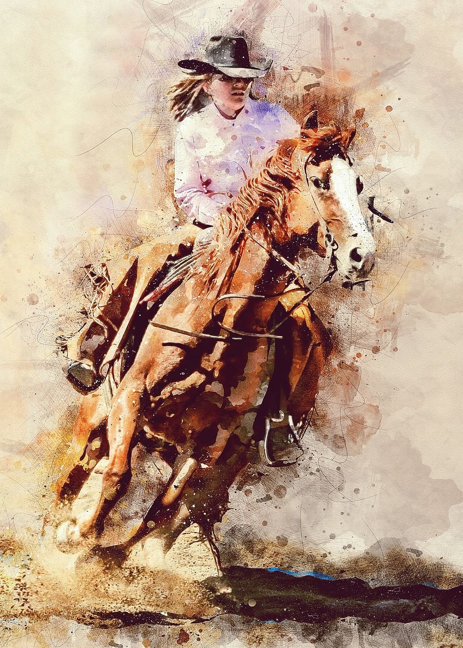 910x1280 HD wallpaper: person riding in horse, rodeo, cowgirl, female, Phone