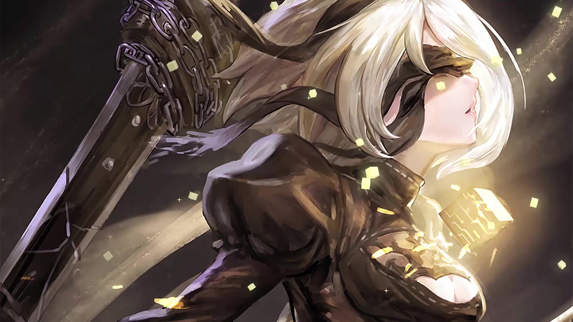 1920x1080 Nier Automata Gold Live Wallpaper, Desktop