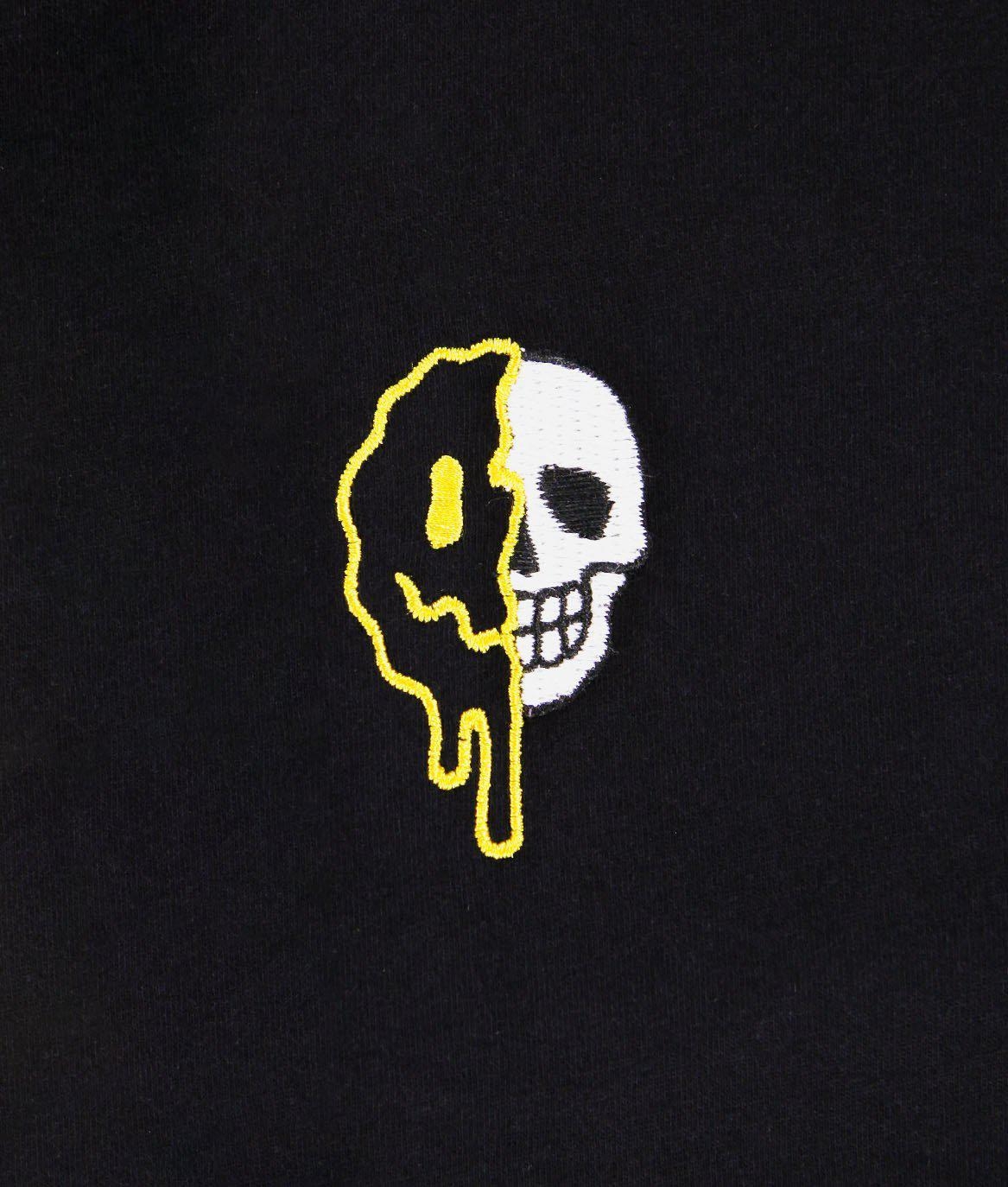 1170x1380 Happy Face Skull Drip Embroidered Mens T Shirt. Riot Society Clothing, Phone