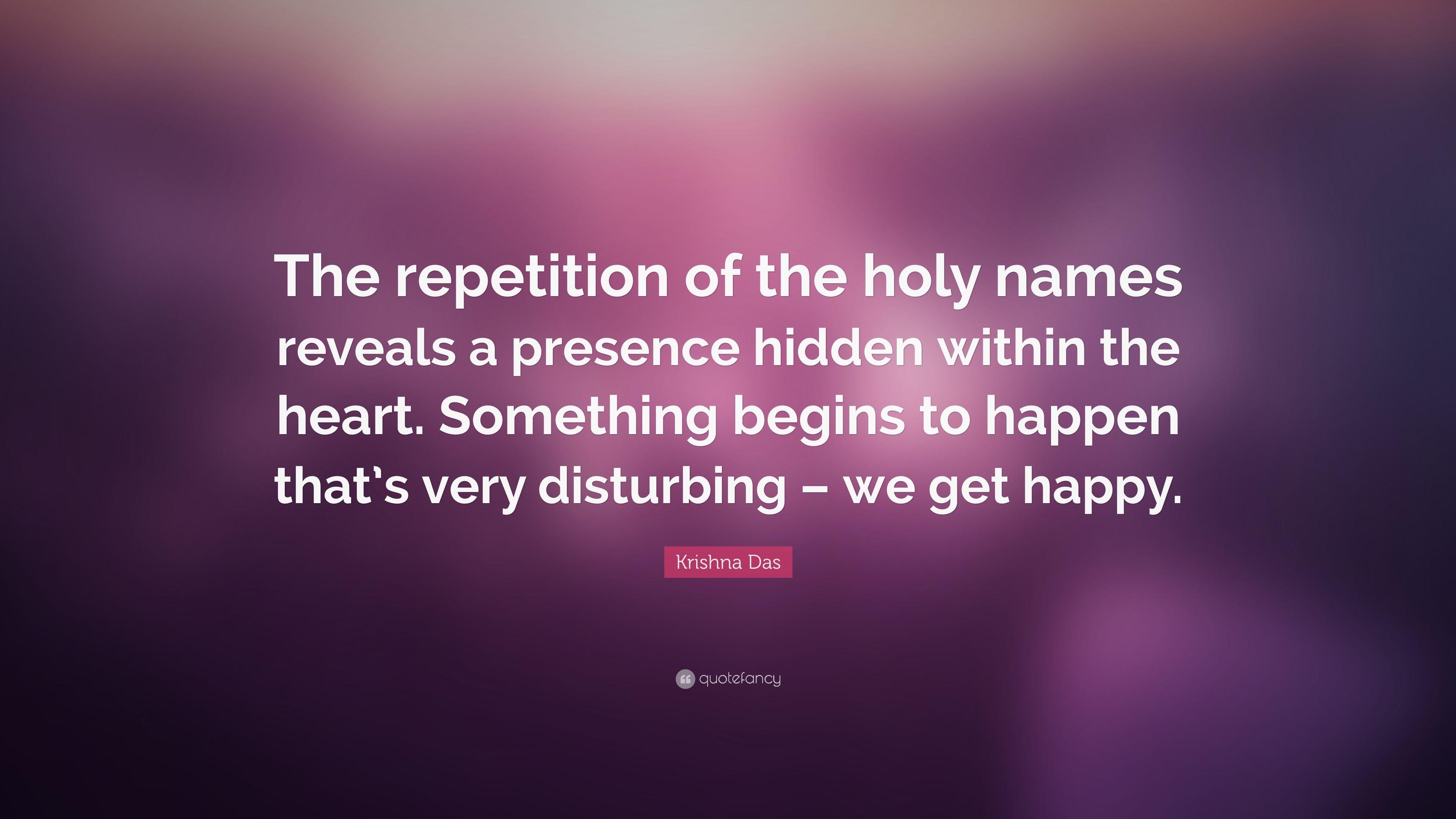 3840x2160 Krishna Das Quote: “The repetition of the holy names reveals a, Desktop