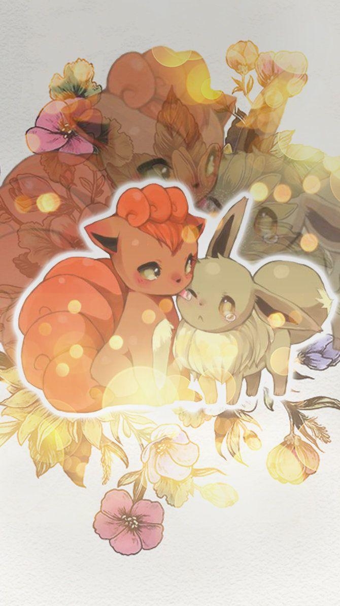 670x1200 Vulpix And Eevee Wallpaper By Machus San, Phone