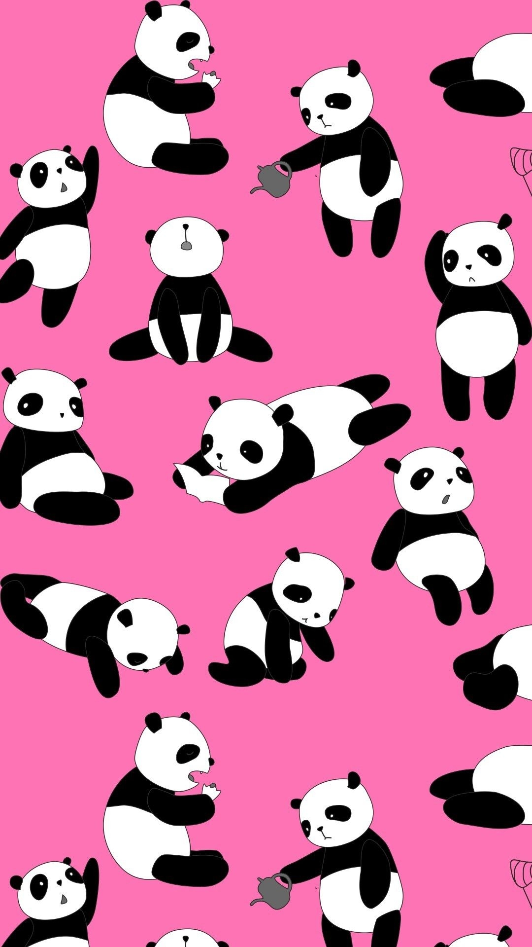 1080x1920 Cute Cartoon Wallpaper Girly Panda, Phone