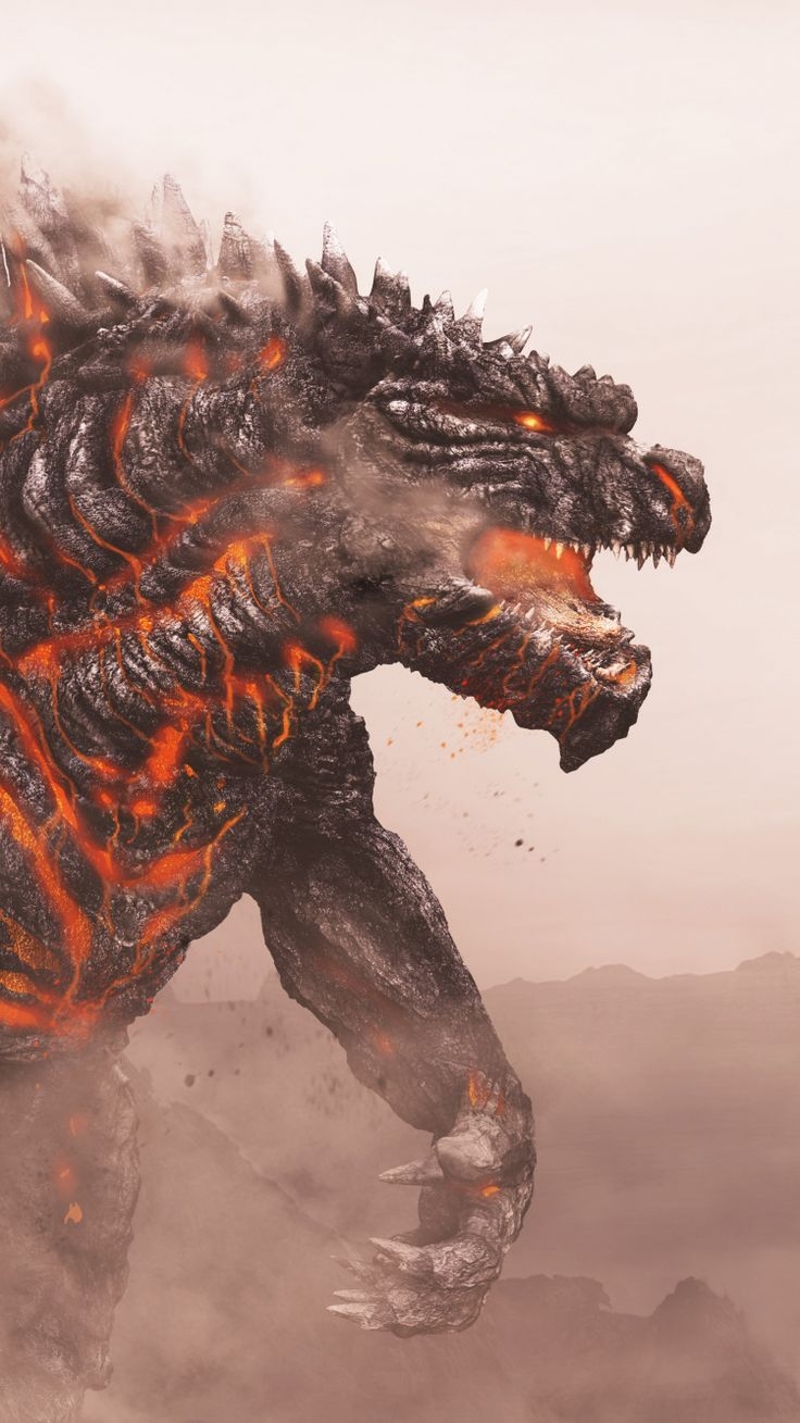 740x1310 Godzilla, king of monster, artwork wallpaper, Phone