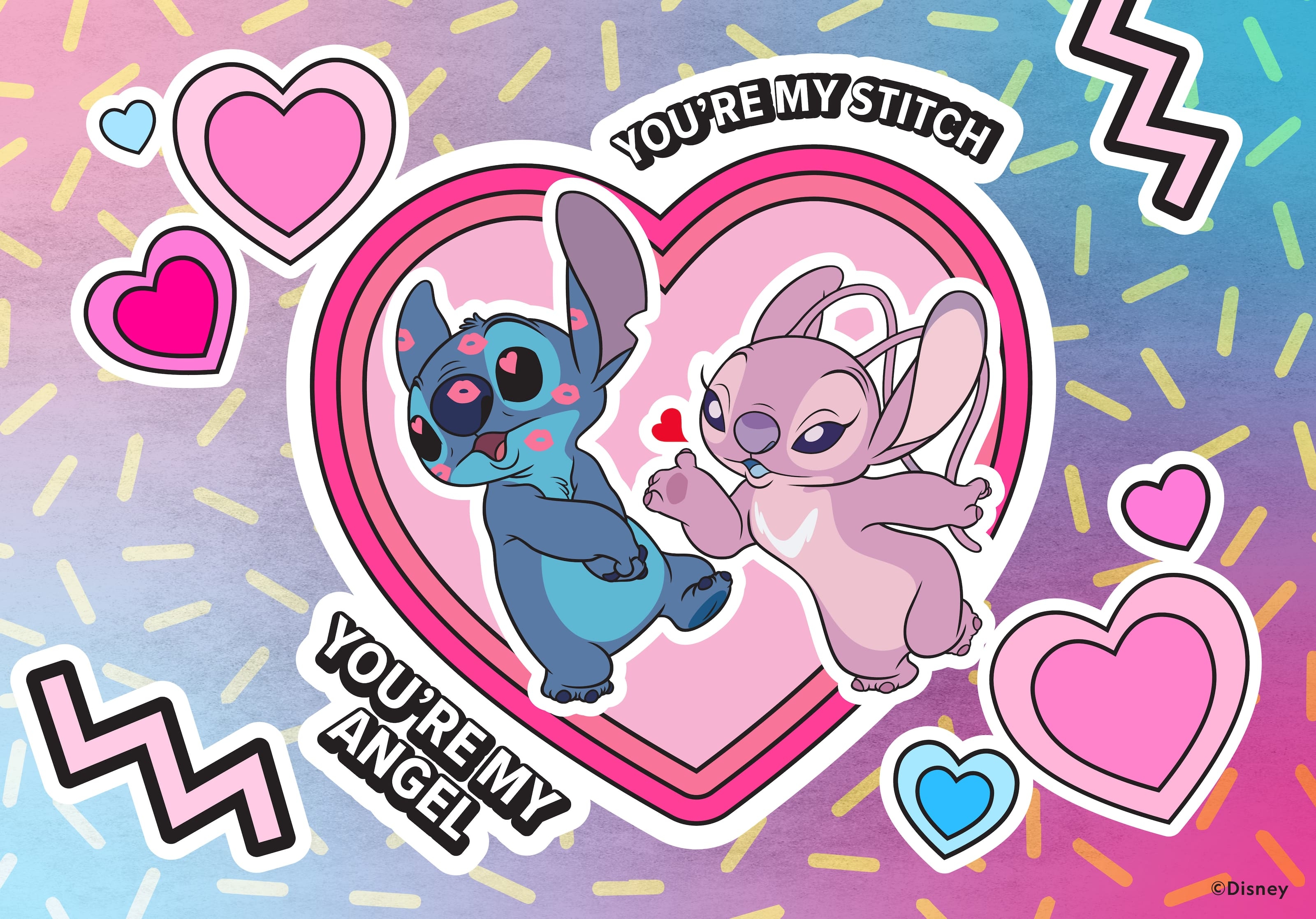 3200x2240 2023 Valentine's Day Stitch And Angel Wallpaper, Desktop