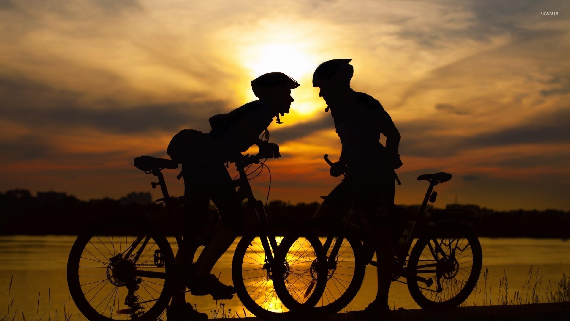 1920x1080 Sunset Bike Couple Wallpaper, Desktop