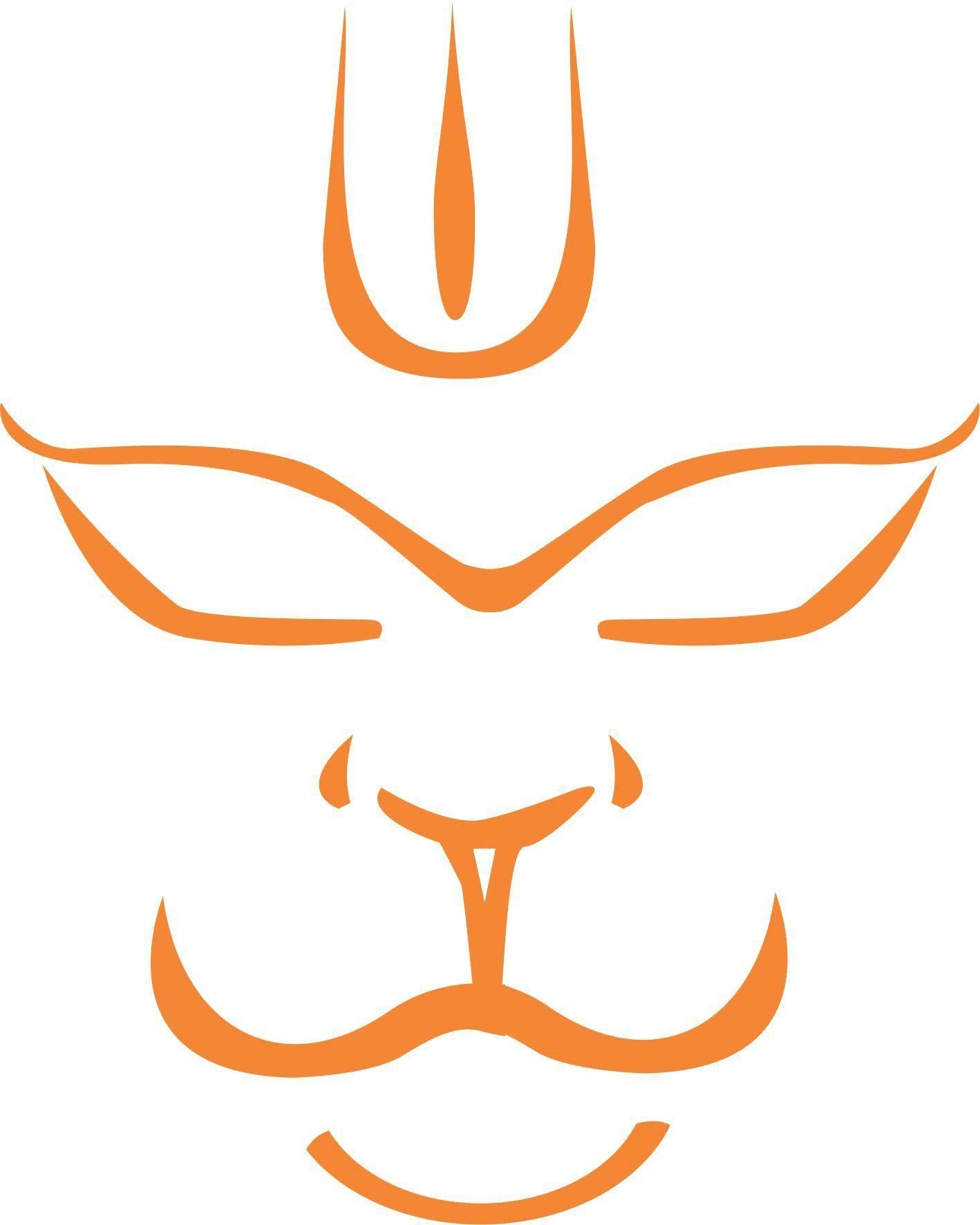 1420x1780 iDesign Hanuman Face Windows Car Sticker. Shri, Phone