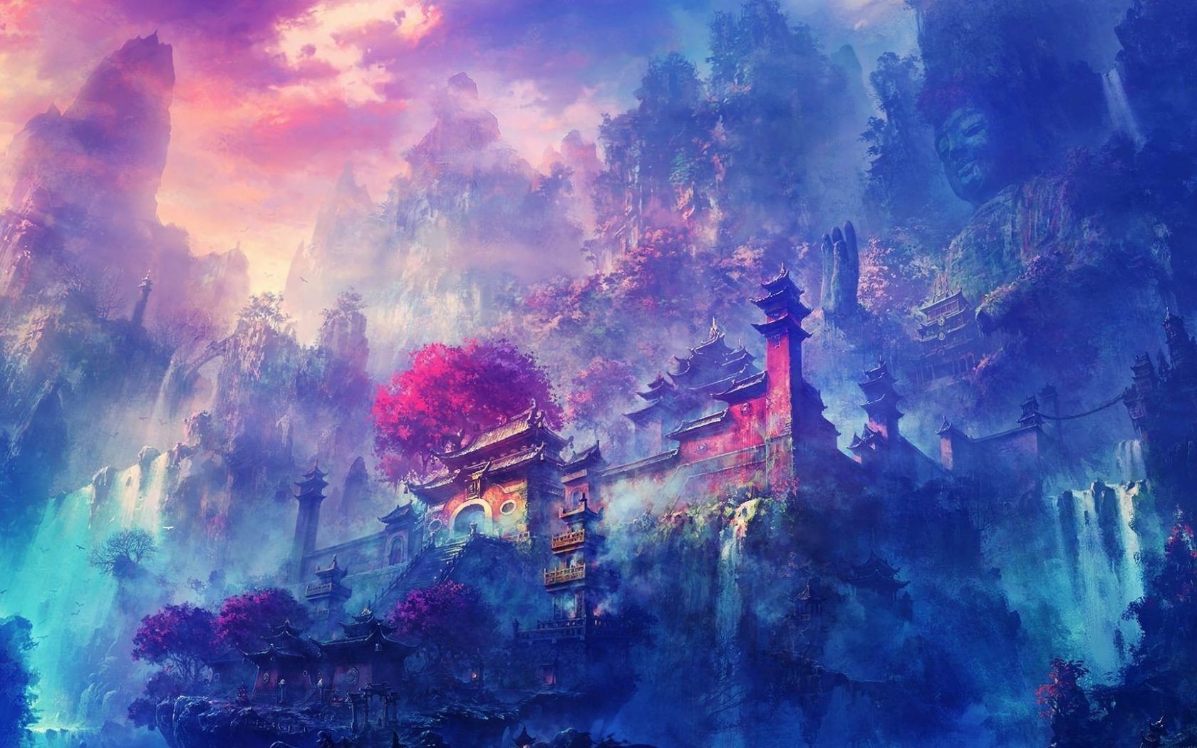 1680x1050 Anime Scenery Wallpaper Landscape Wallpaper HD, Desktop