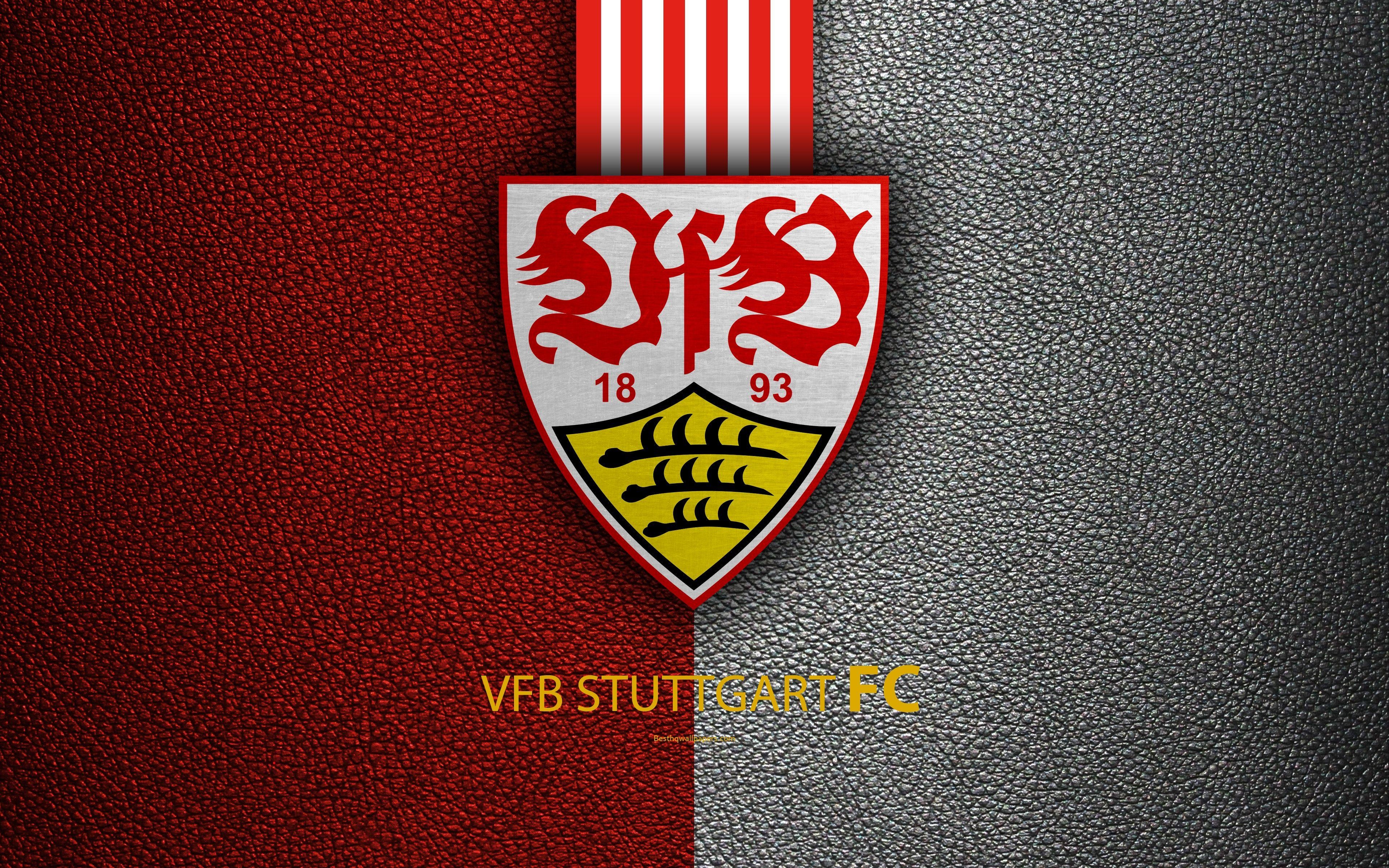 3840x2400 VfB Stuttgart FC, 4K, German football club, Bundesliga, leather, Desktop