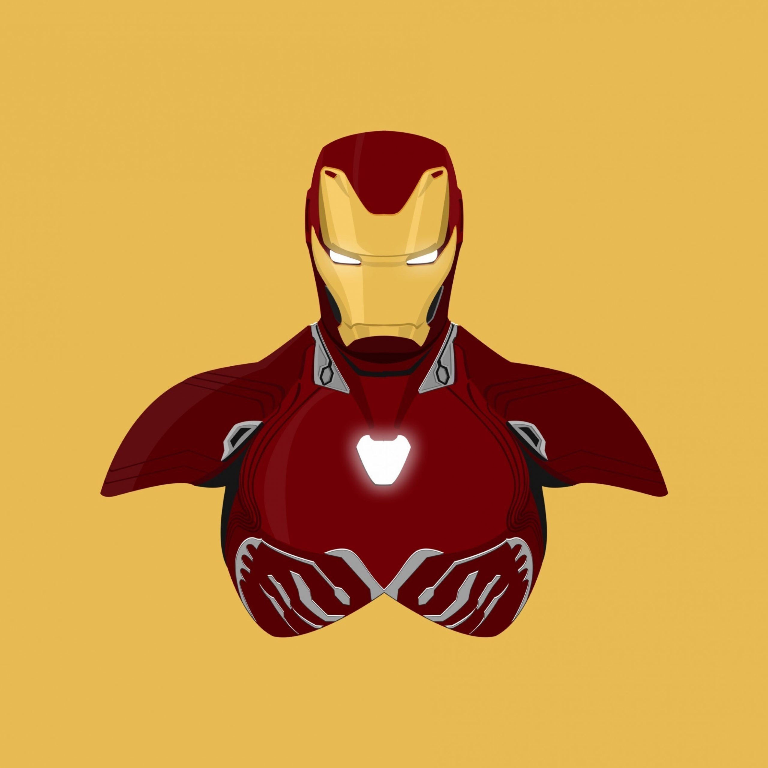 2560x2560 Download 16x16 wallpaper iron man, superhero, minimal, iron, Phone