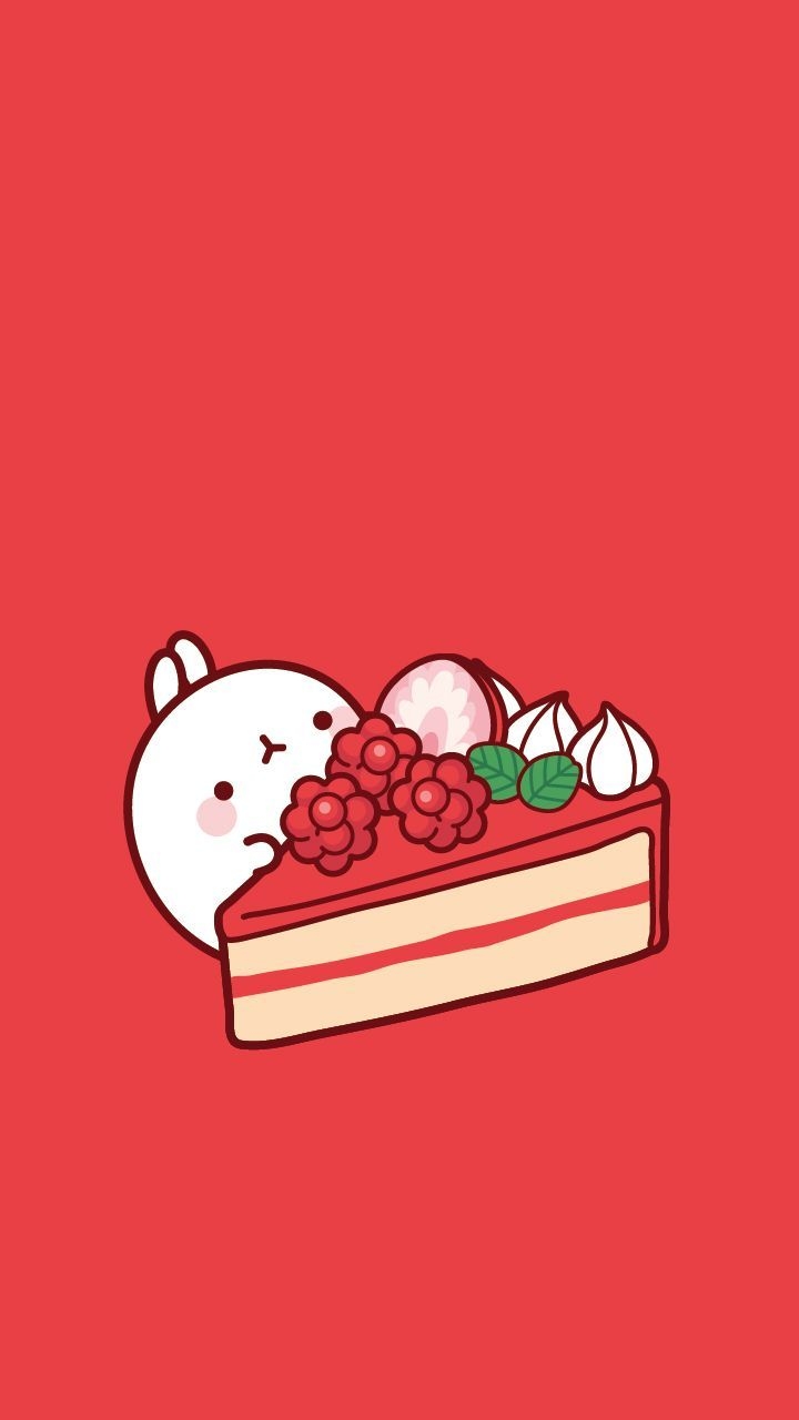 720x1280 Kawaii Red Wallpaper Free Kawaii Red Background - Cute doodles, Molang wallpaper, Cute drawings, Phone