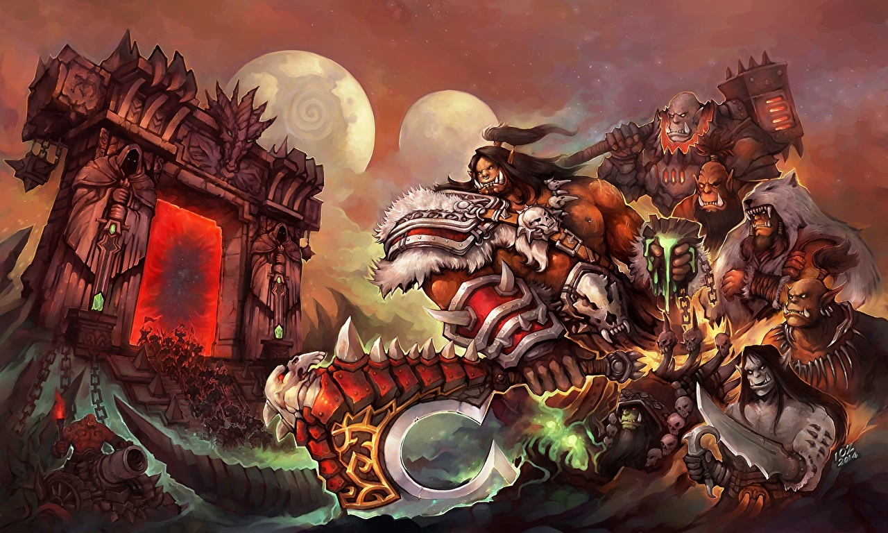 1280x770 WarCraft Orc Monsters Fantasy vdeo game, Desktop