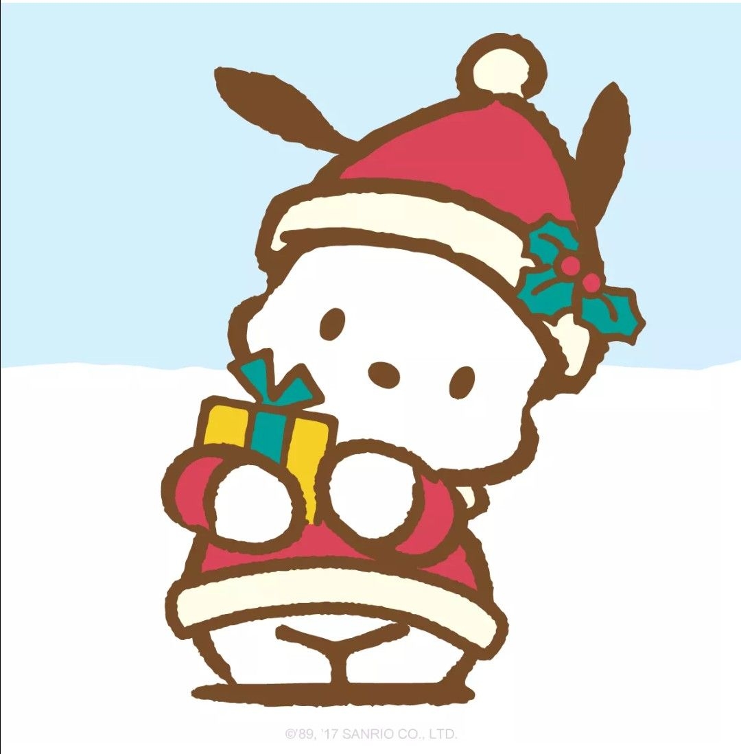 1080x1100 Christmas with Pochacco. Cute cartoon wallpaper, Sanrio hello kitty, Hello kitty art, Phone