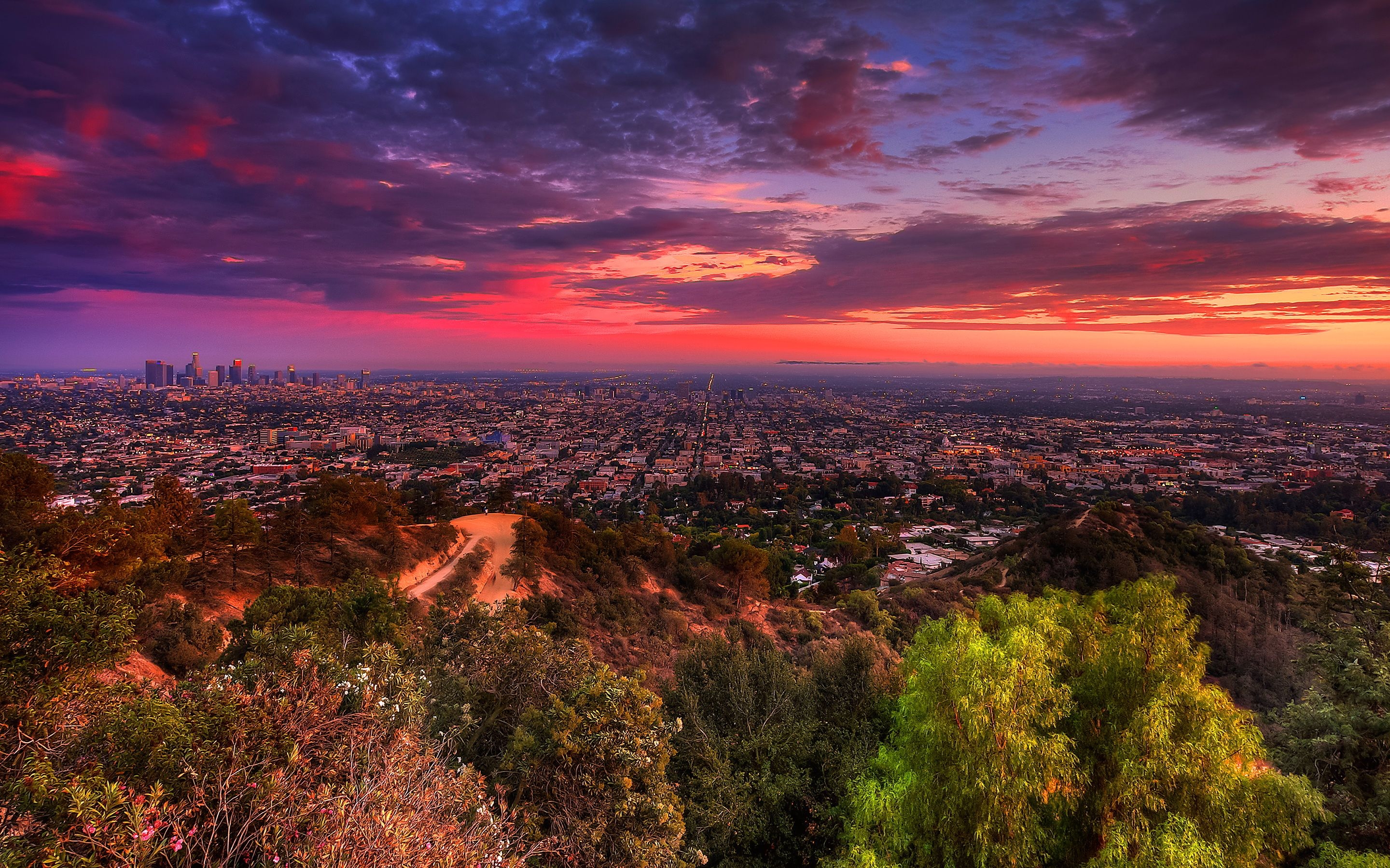 2880x1800 Beautiful Los Angeles Sunset Wallpaper, Desktop