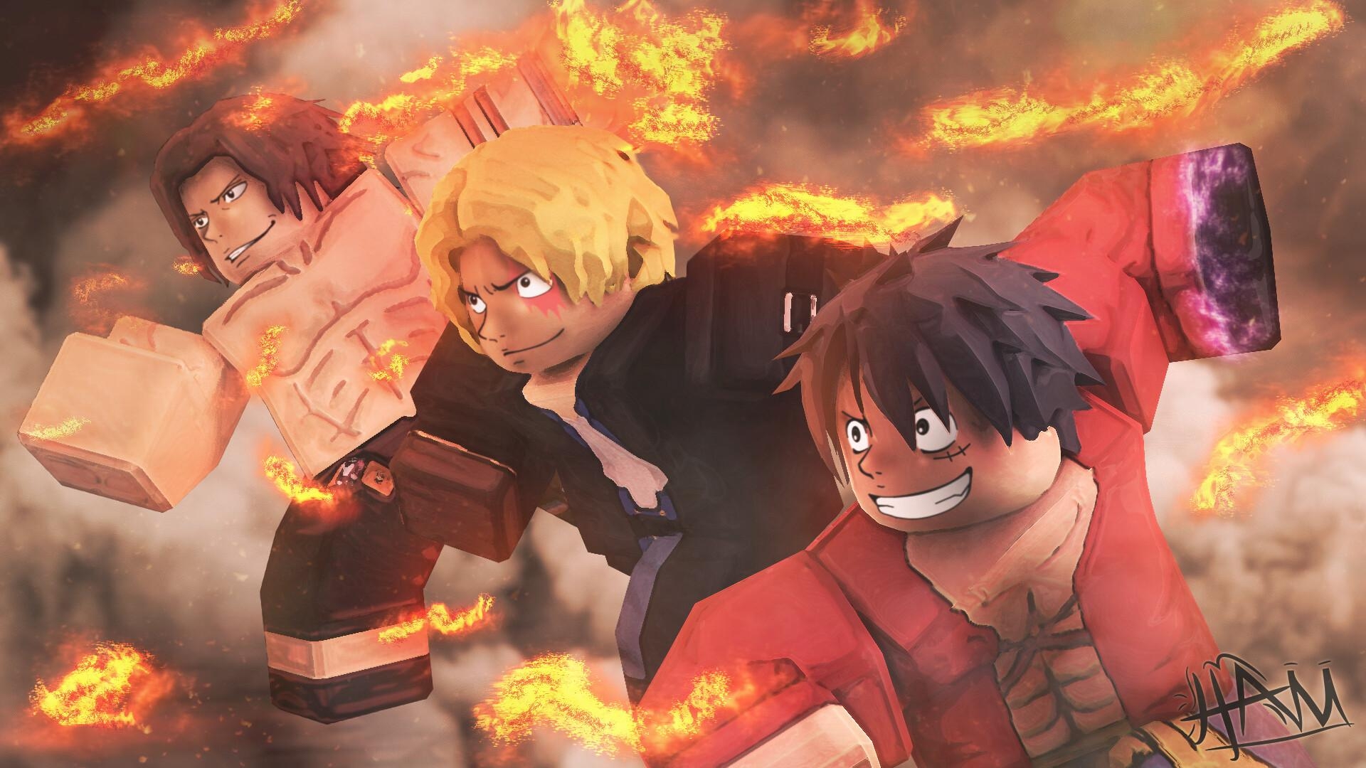 1920x1080 One Piece Luffy, Sabo and Ace GFX, Ham DuhHam, Desktop