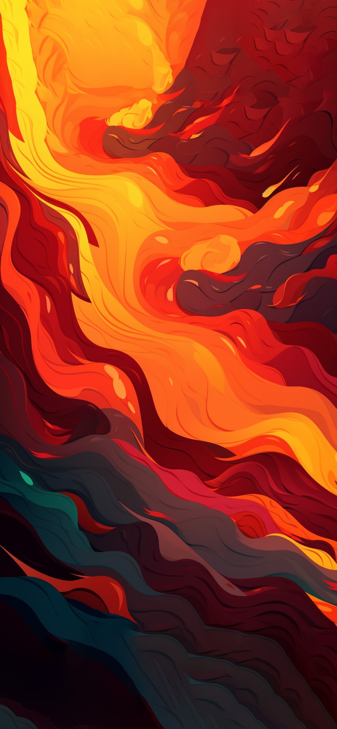 1190x2560 Lava Abstract Wallpaper Aesthetic Wallpaper for iPhone 4k, Phone