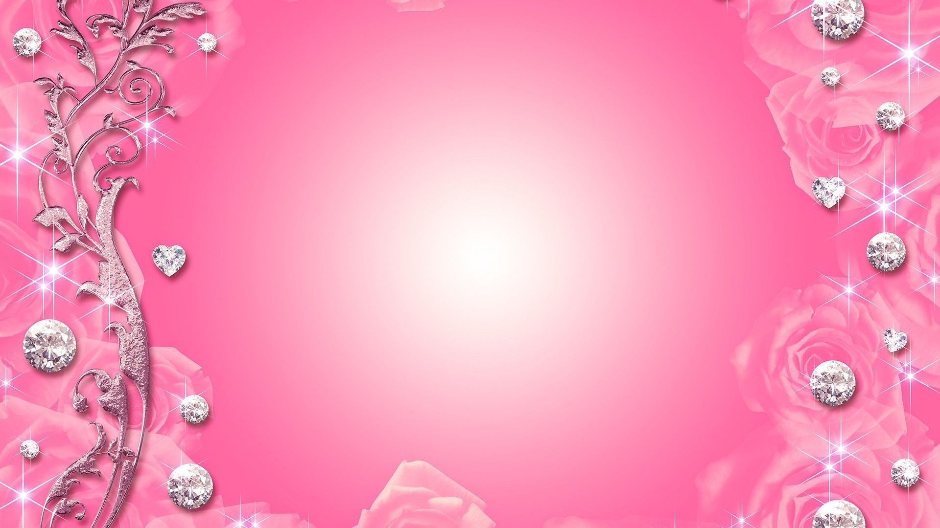 1920x1080 Pink Diamonds Wallpaper, Desktop