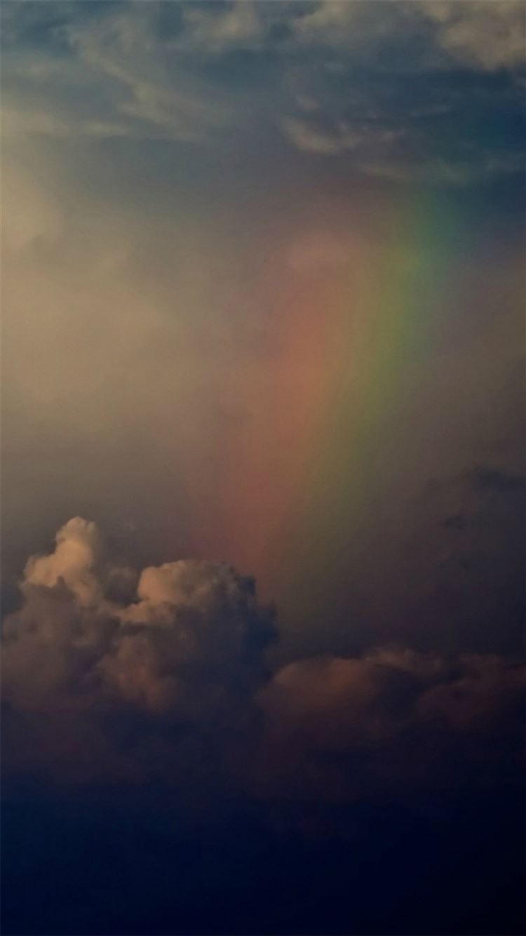 750x1340 Rainbow Across Cloudy Storm After Rain iPhone 8 Wallpaper Free Download, Phone