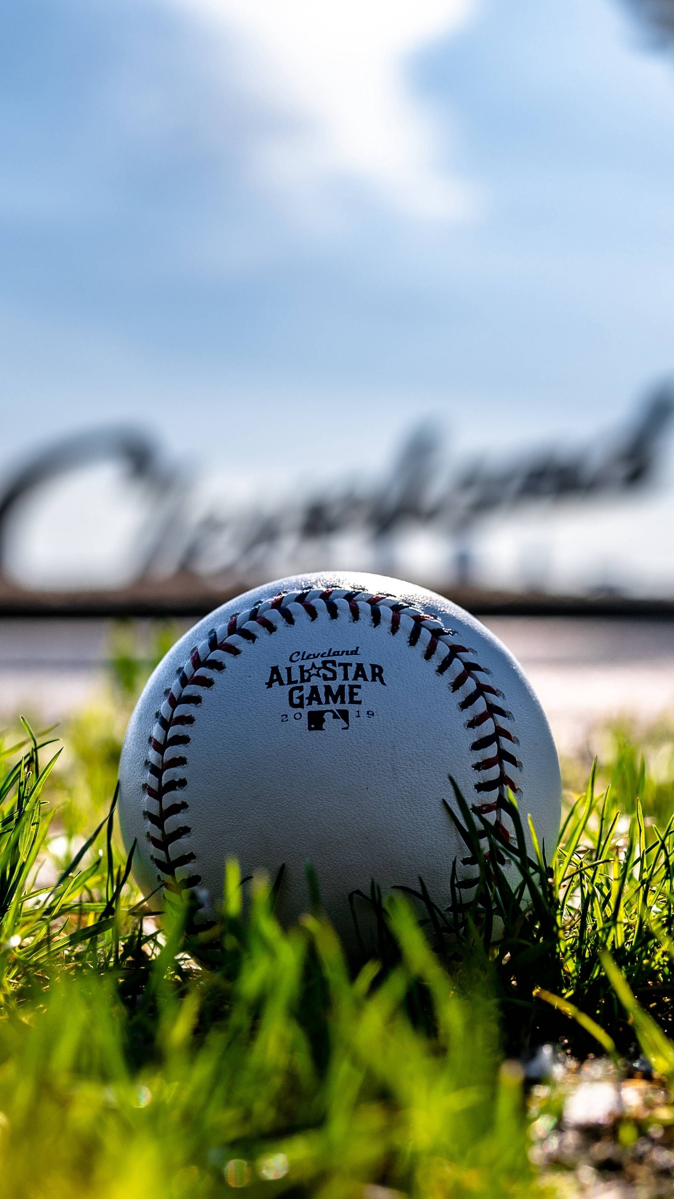 2160x3840 Download iPhone Xs, iPhone Xs Max, iPhone XR HD wallpaper baseball, ball, grass. Baseball wallpaper, Blue wallpaper phone, Black and blue wallpaper, Phone