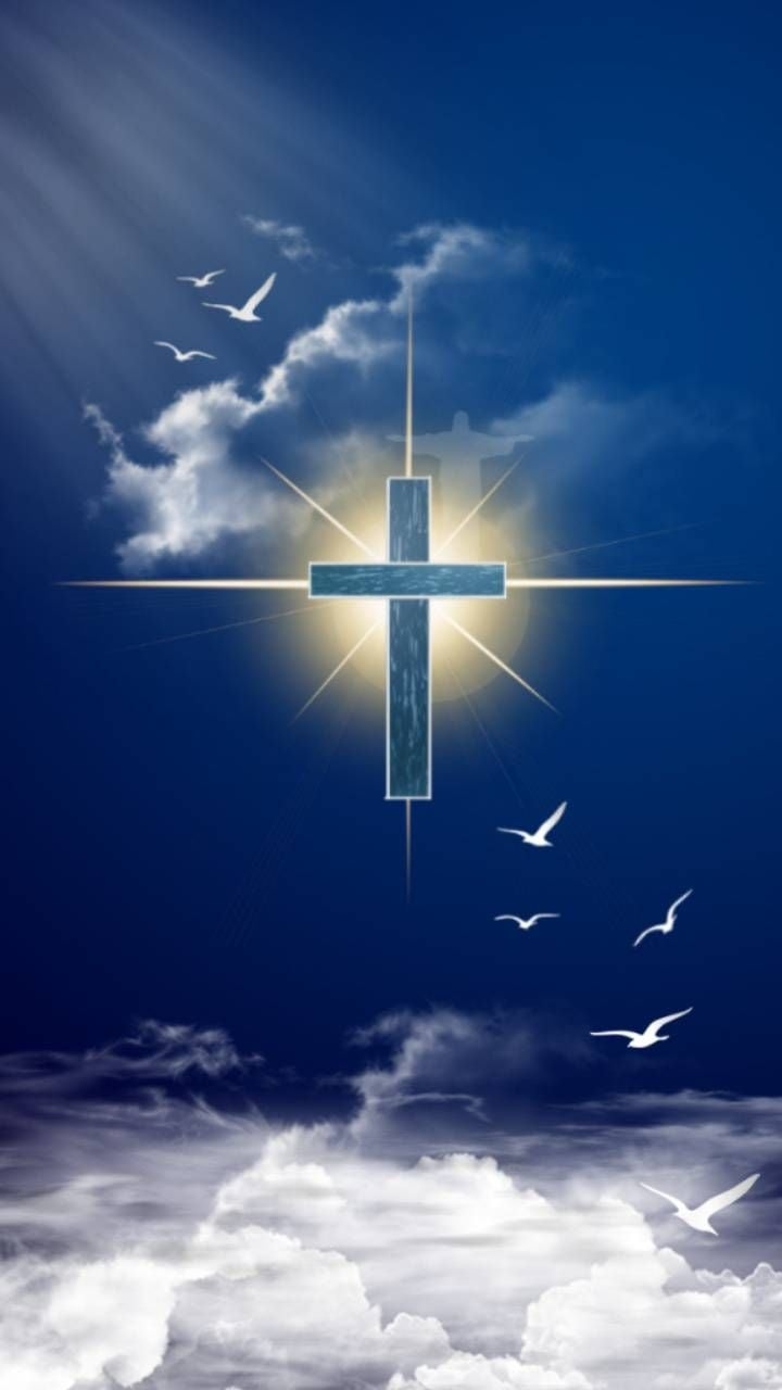 720x1280 Download Blue sky cross wallpaper by Ninoscha now. Browse millions of popular blue Wal. Jesus cross wallpaper, Cross wallpaper, Jesus image, Phone