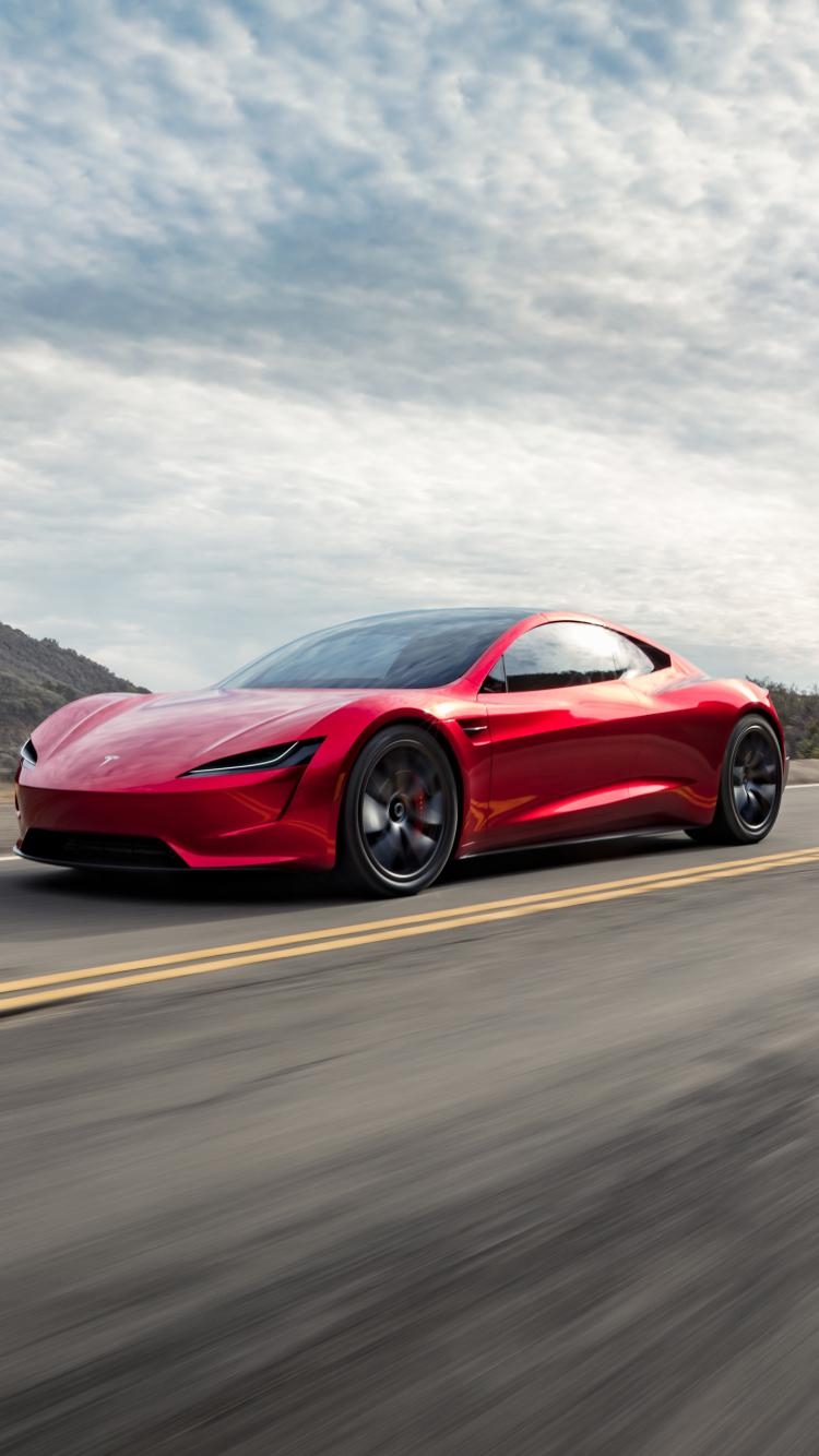 750x1340 Vehicles Tesla Roadster () Wallpaper, Phone