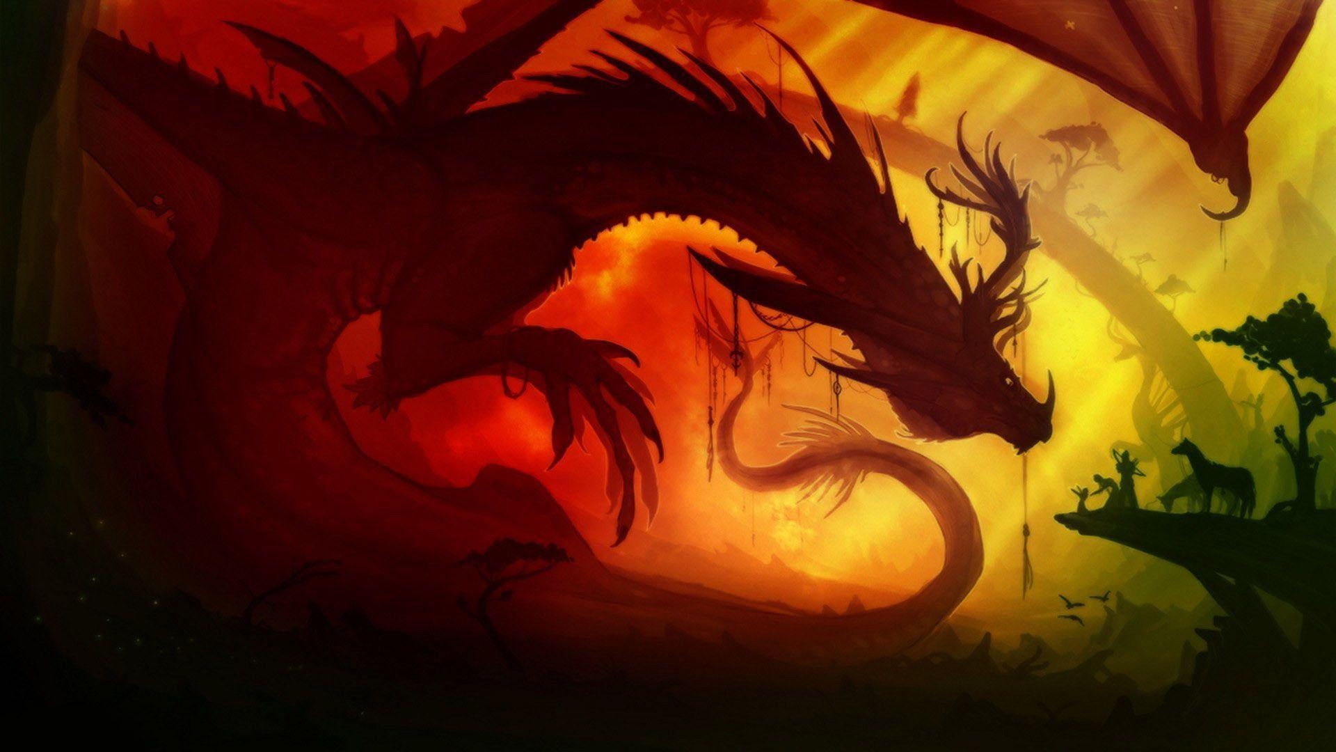 1920x1080 Dragon silhouette wallpaper #, Desktop