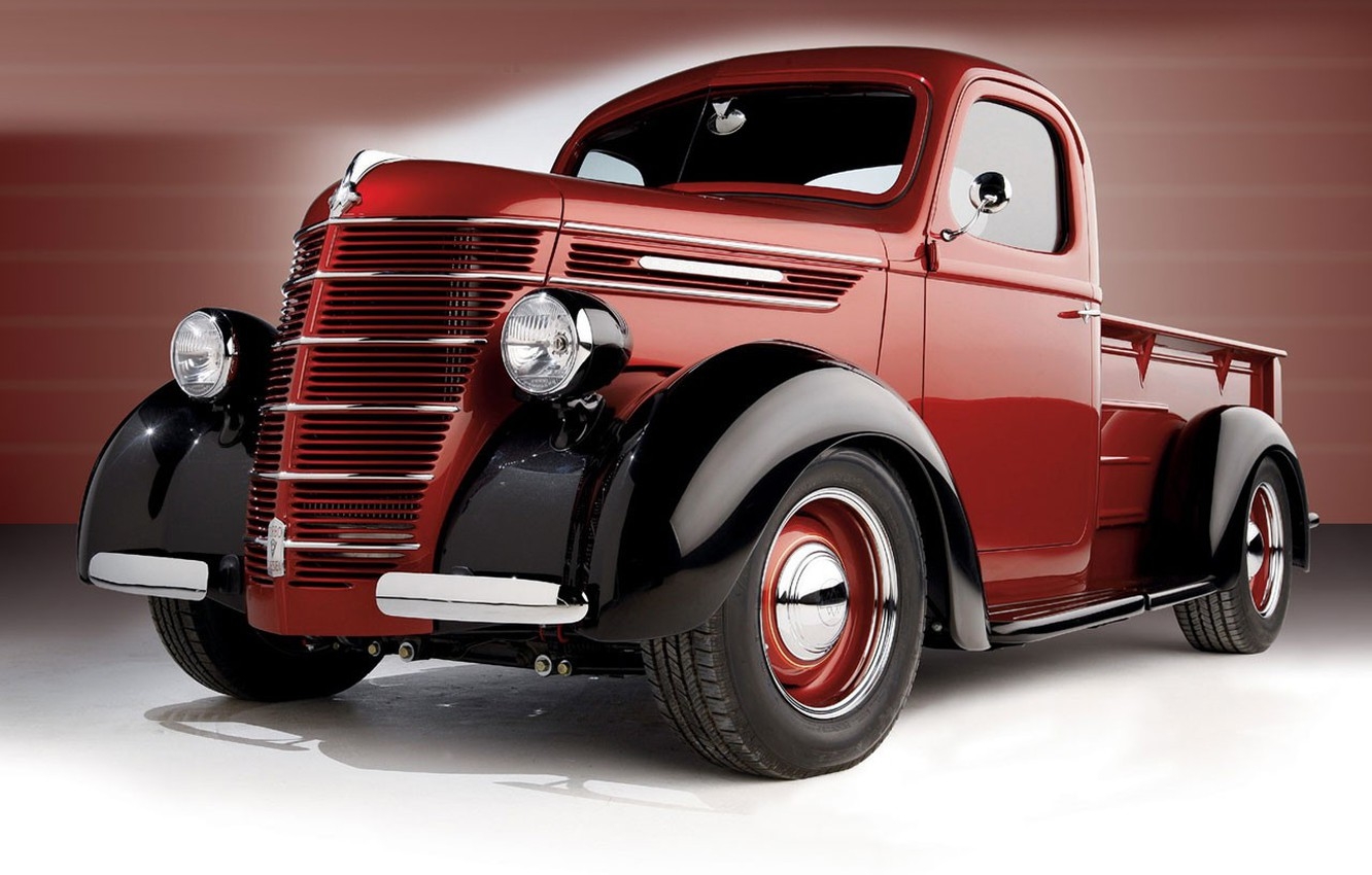 1340x850 Wallpaper Red, Old, Truck image for desktop, section другие марки, Desktop