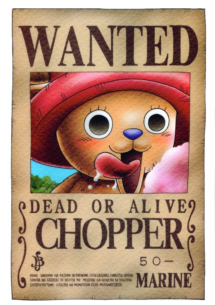 850x1200 One Piece Anime Wanted Chopper Fresh New HD Wallpaper Your, Phone