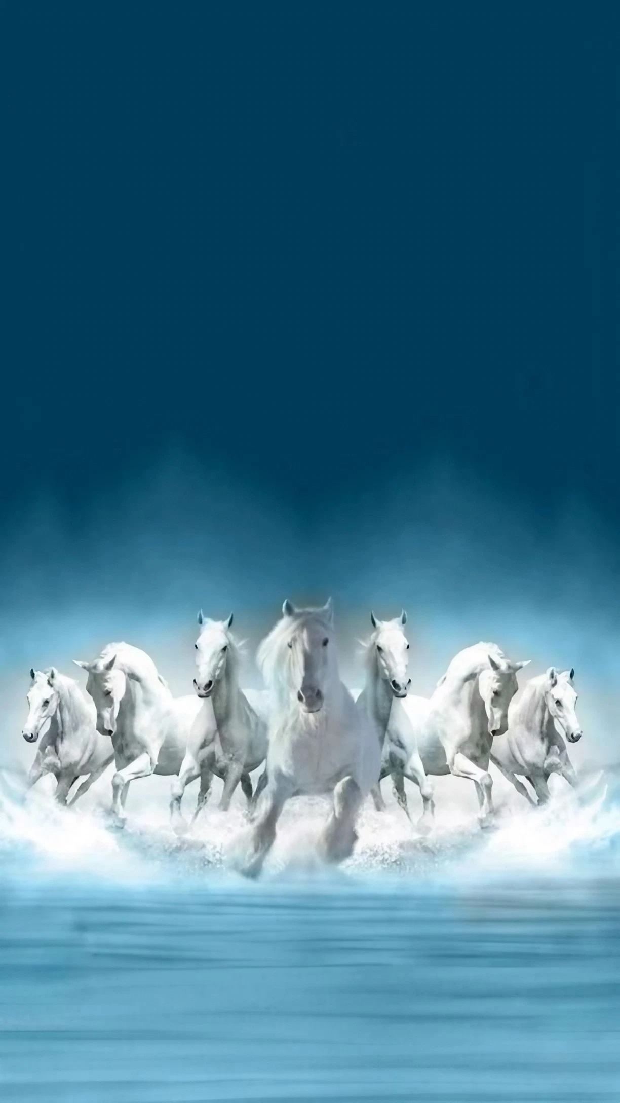 1230x2180 Seven horses Wallpaper Download, Phone