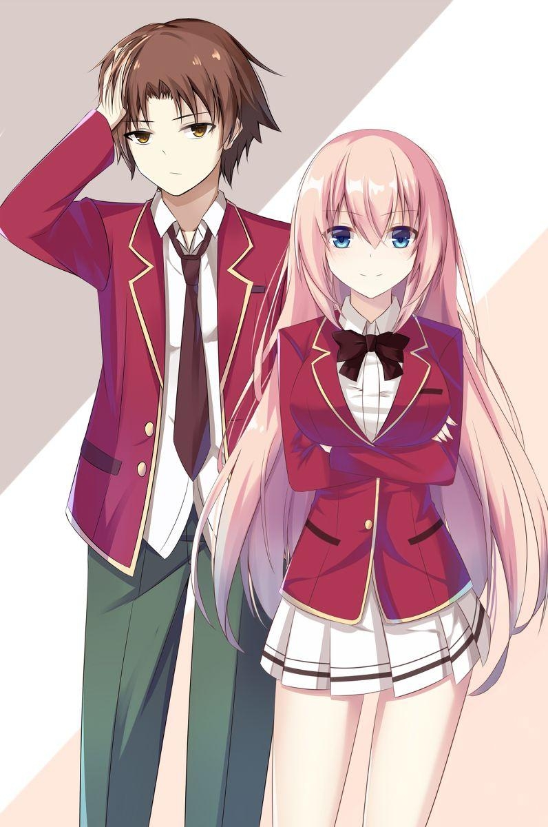 800x1200 Ayanokouji Kiyotaka and Ichinose Honami. Classroom of The Elite, Phone