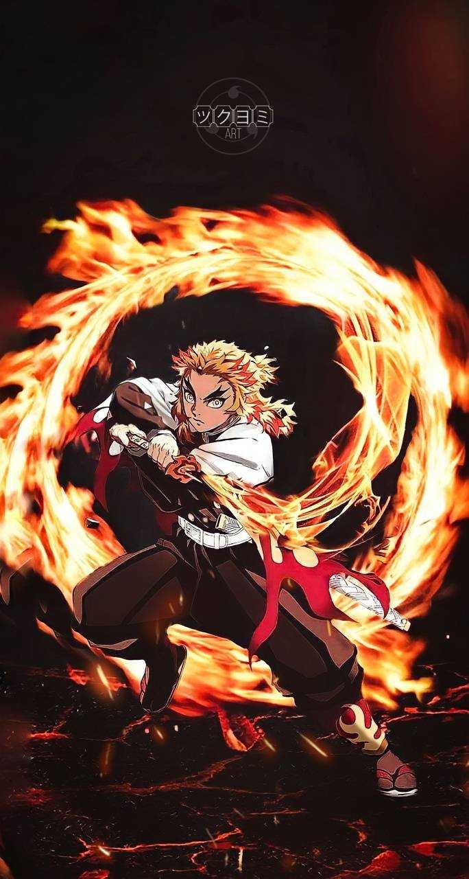 690x1280 Rengoku 4K Wallpaper, Phone