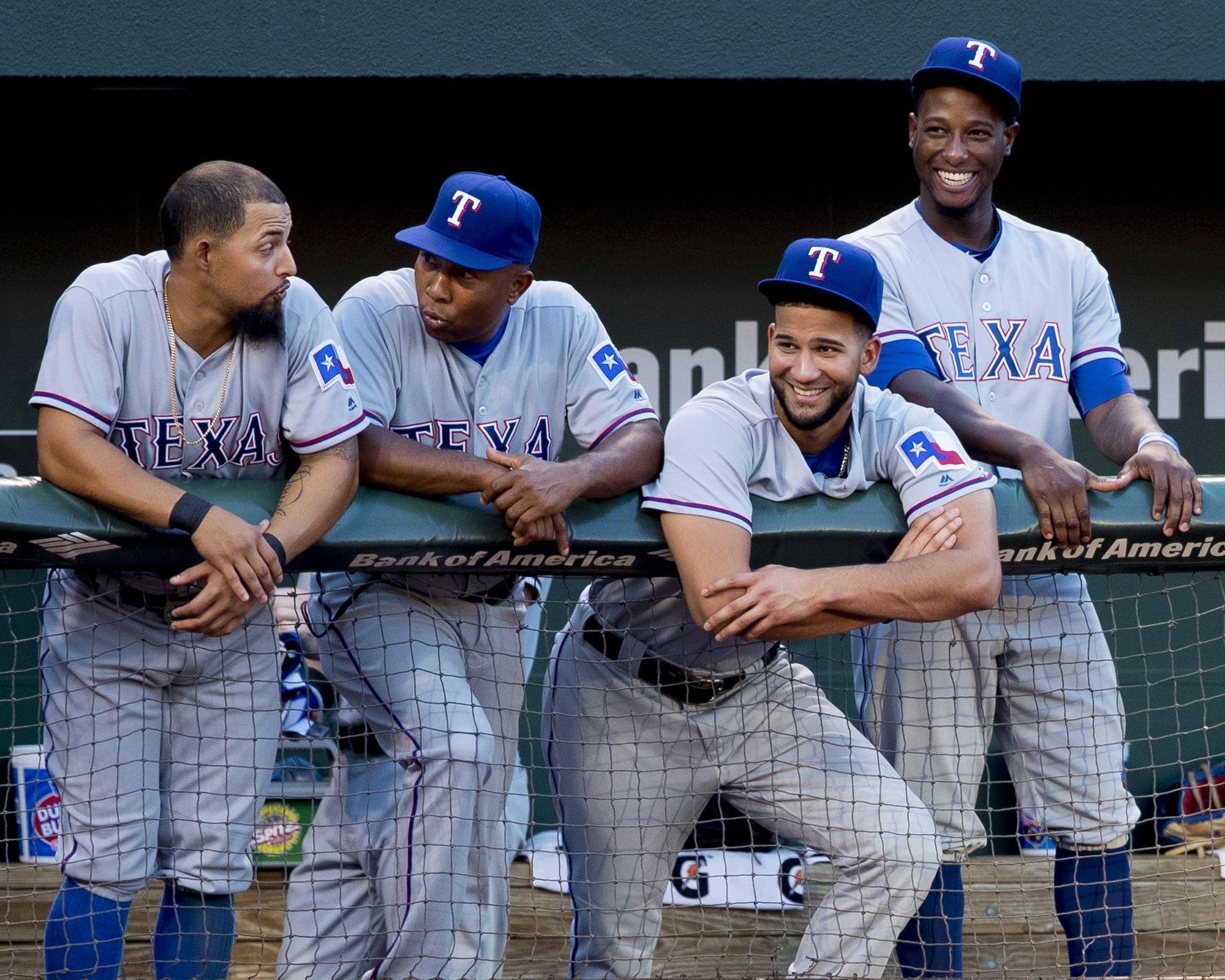 2000x1600 Rougned Odor, Tony Beasley, Nomar Mazara and Jurickson Profar, Desktop