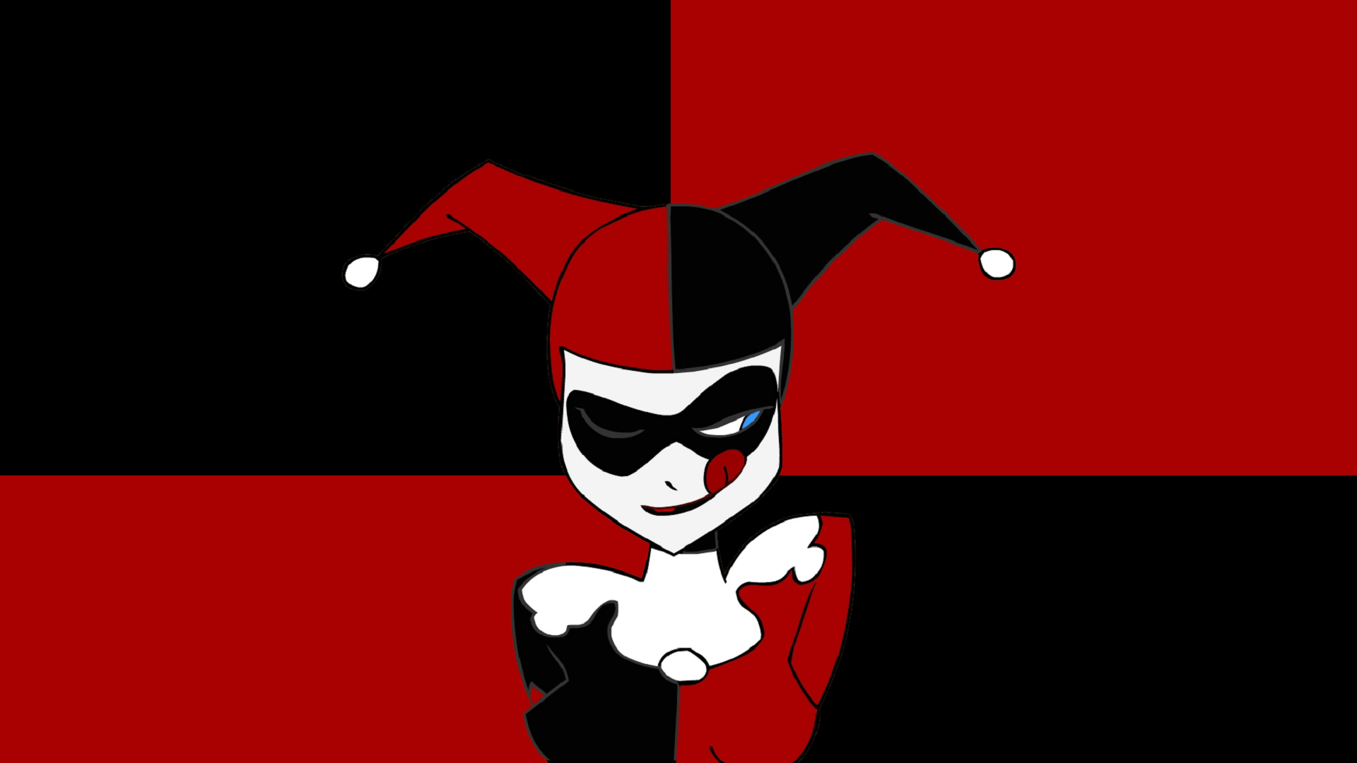 1920x1080 Red and Black Harley Quinn Wallpaper, Desktop