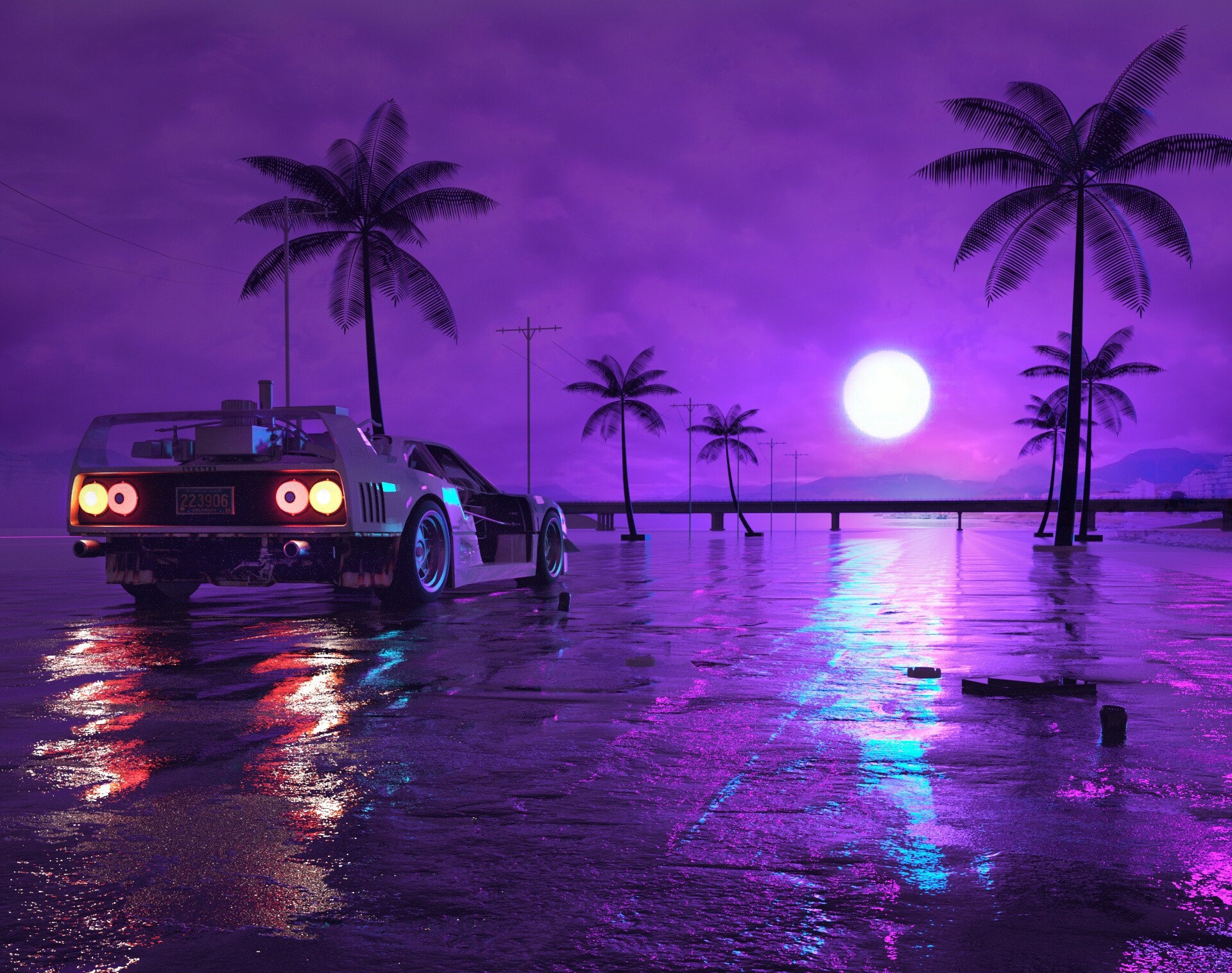 1920x1520 Purple Retro Vice City Wallpaper, Desktop