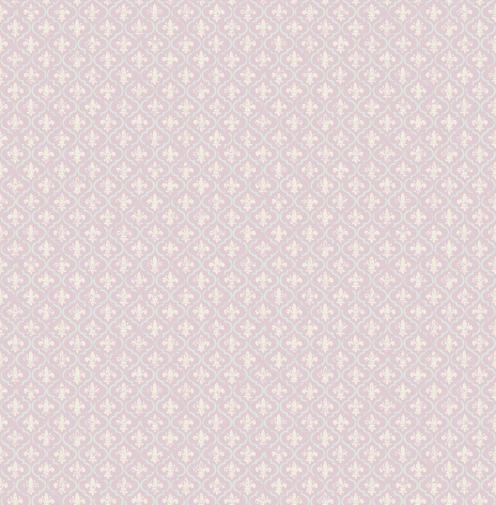 1000x1020 Sample Petite Fleur de lis Wallpaper in Lilac from the Spring Garden, Phone