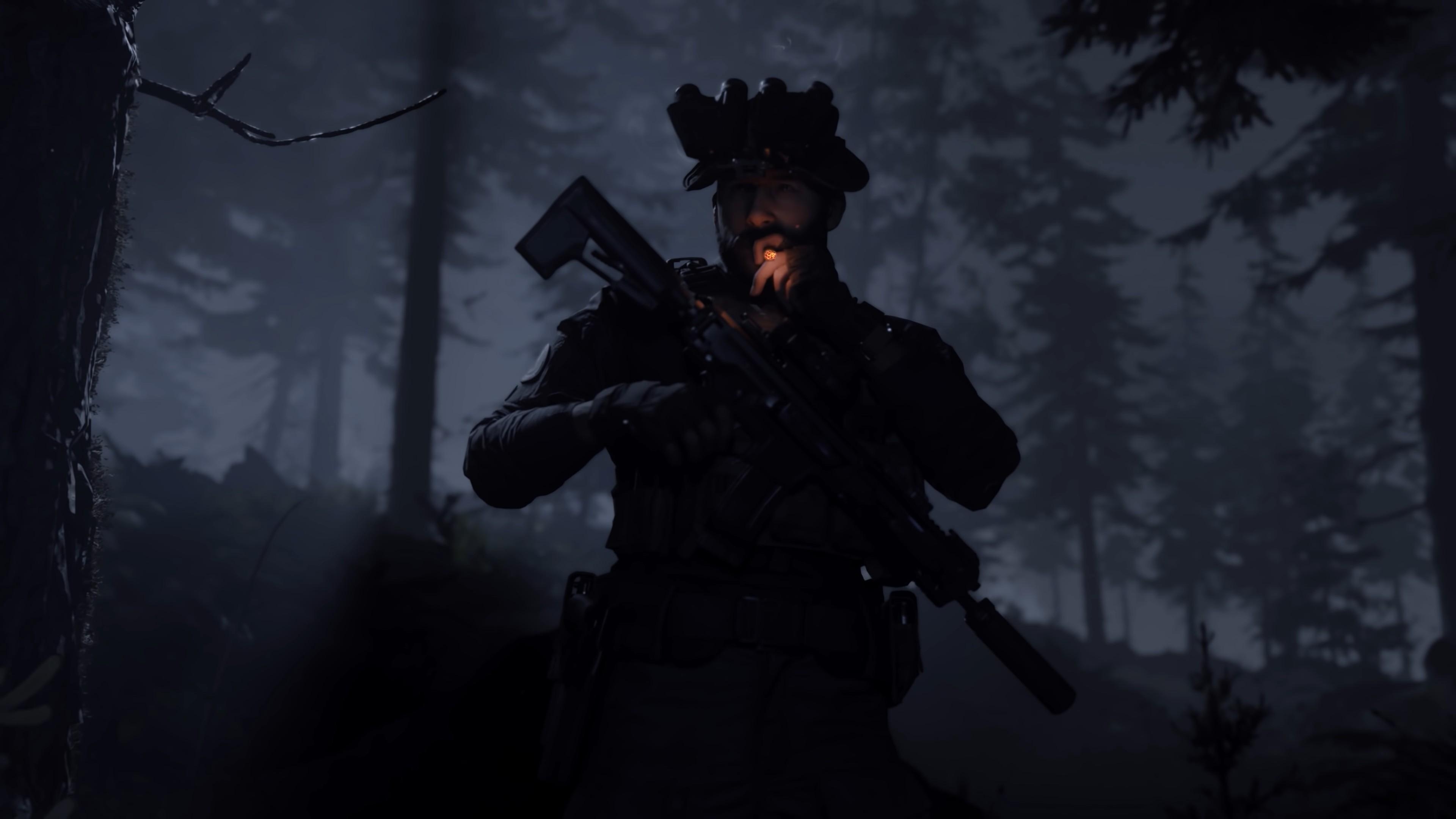 3840x2160 Call of Duty: Modern Warfare Captain Price Smoking 4K Wallpaper, Desktop