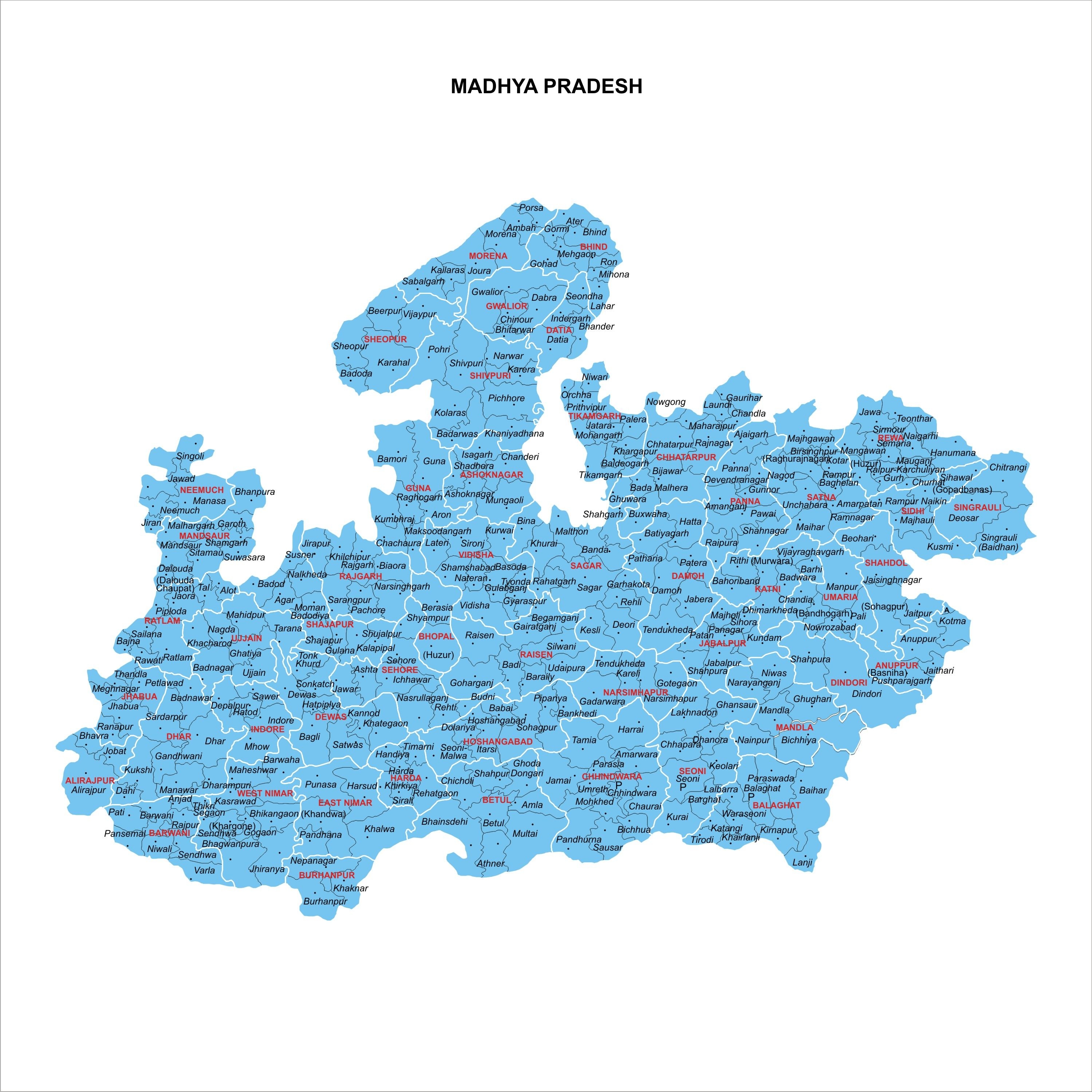 3000x3000 MADHYA PRADESH map graphic. Madhya pradesh map, Map graphic, Map, Phone