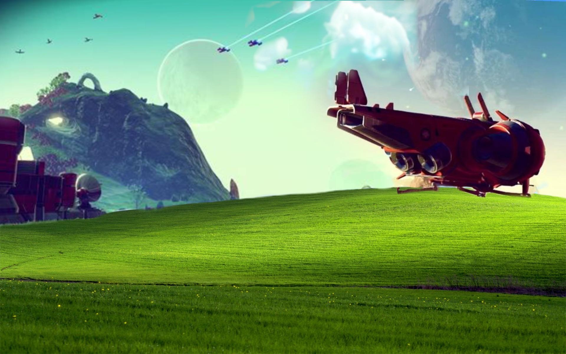 1920x1200 Old School Windows background mashup: NoMansSkyTheGame, Desktop