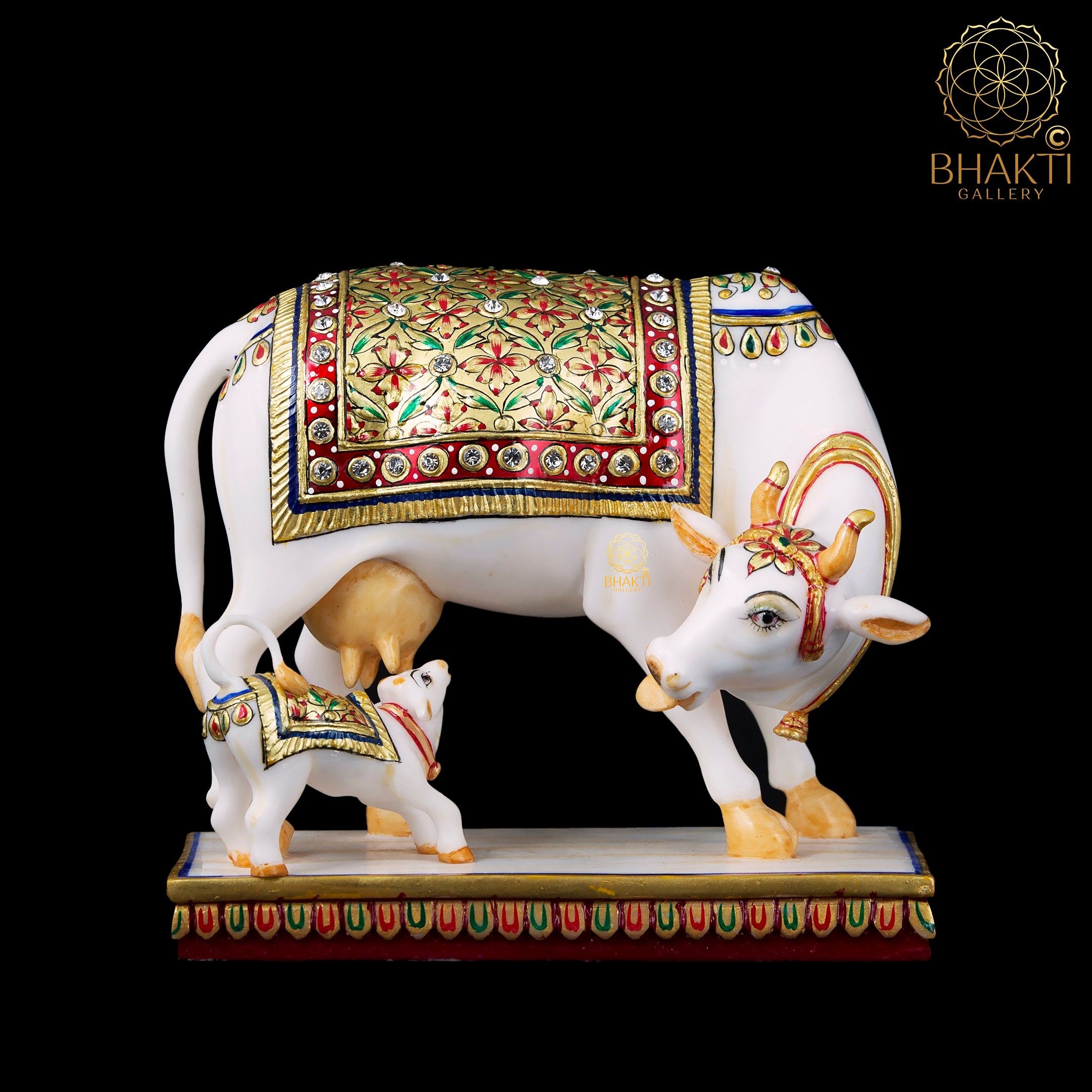 2160x2160 Cow with Calf Statue, Kamdhenu, 6Inch Hand Painted Cultured Marble Kamadhenu Cow Idol, Cow & Calf Murty, Mother Cow Figure, Mother Cow Calf. Cow calf, Marbles crafts, Cultured marble, Phone