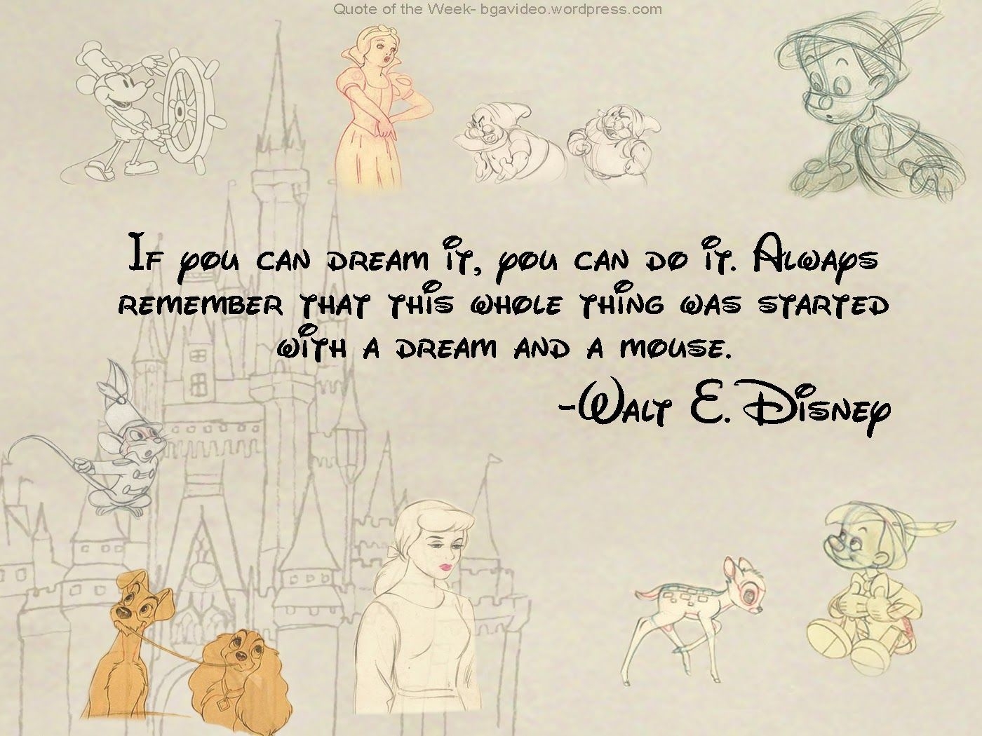 1400x1050 Inspirational Walt Disney Quote Wallpaper, Desktop