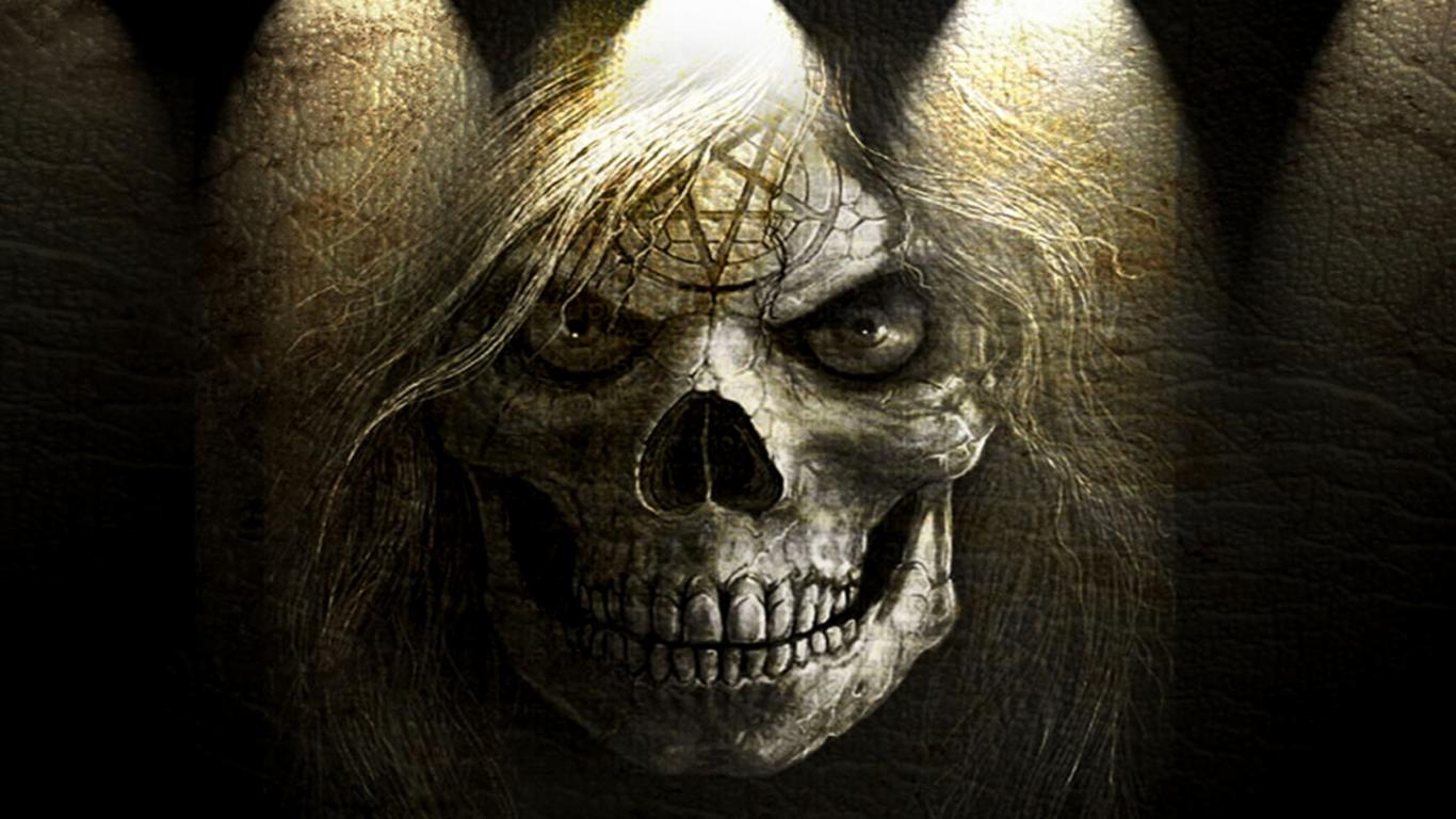 1370x770 Animated Skull Wallpaper HD Ghost Pic Download, Desktop