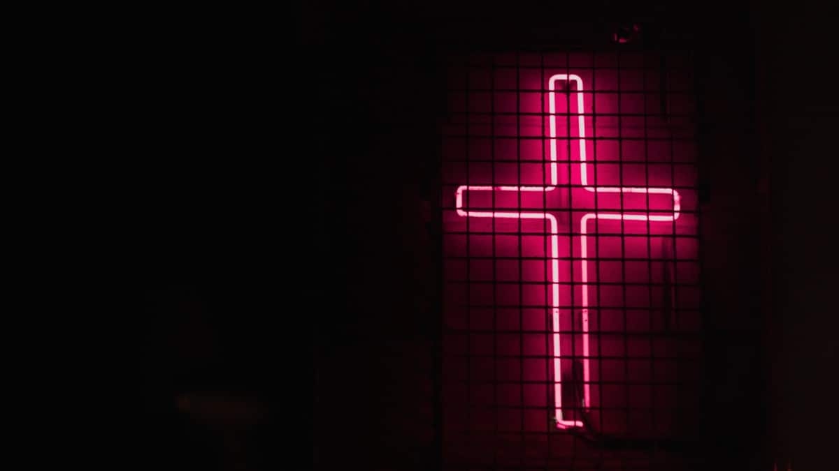 1200x680 Christian Wallpaper Background Neon Wallpaper, Desktop