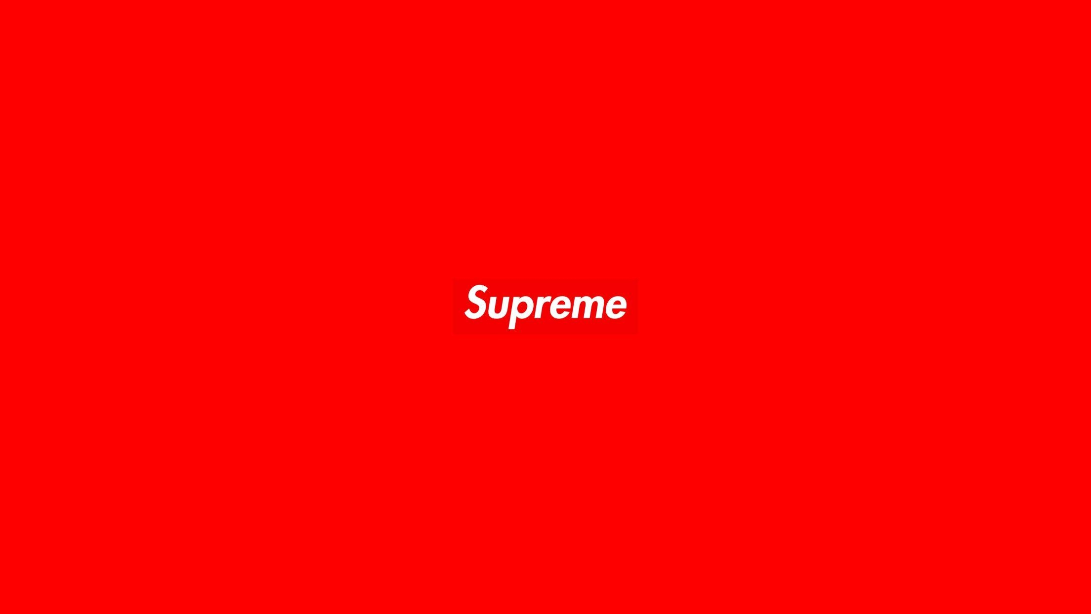 2210x1250 4K Wallpaper Of The Supreme Clothing Brand's Logo, Desktop