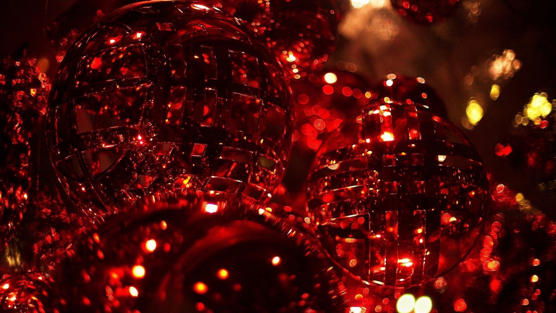 1920x1080 Red Christmas Lights Wallpaper, Desktop