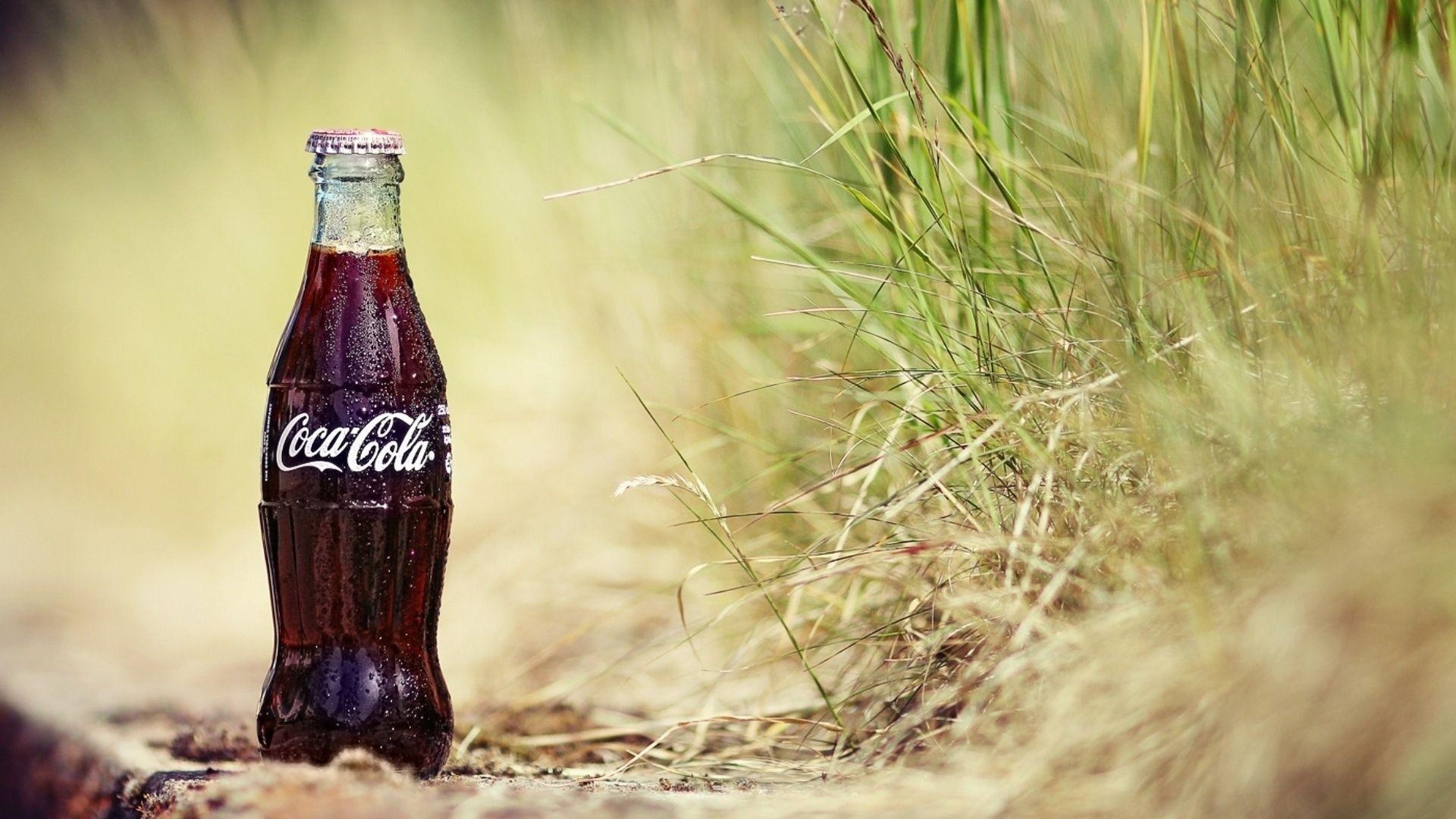 1920x1080 Download Wallpaper  Coca Cola, Bottle, Grass, Drink Full, Desktop