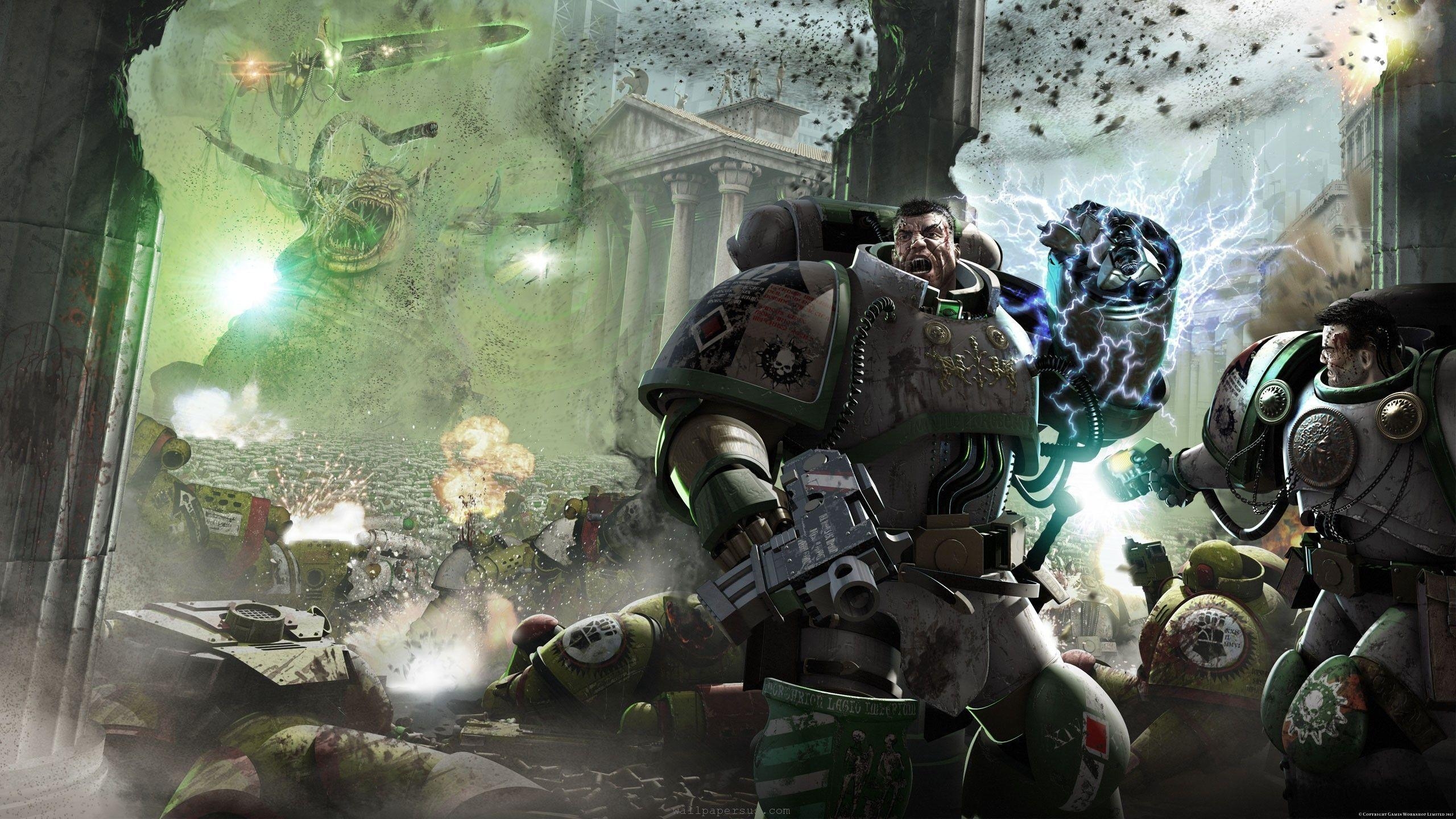 2560x1440 Warhammer 40K Science Fiction Flight Space Marines id: 186012, Desktop