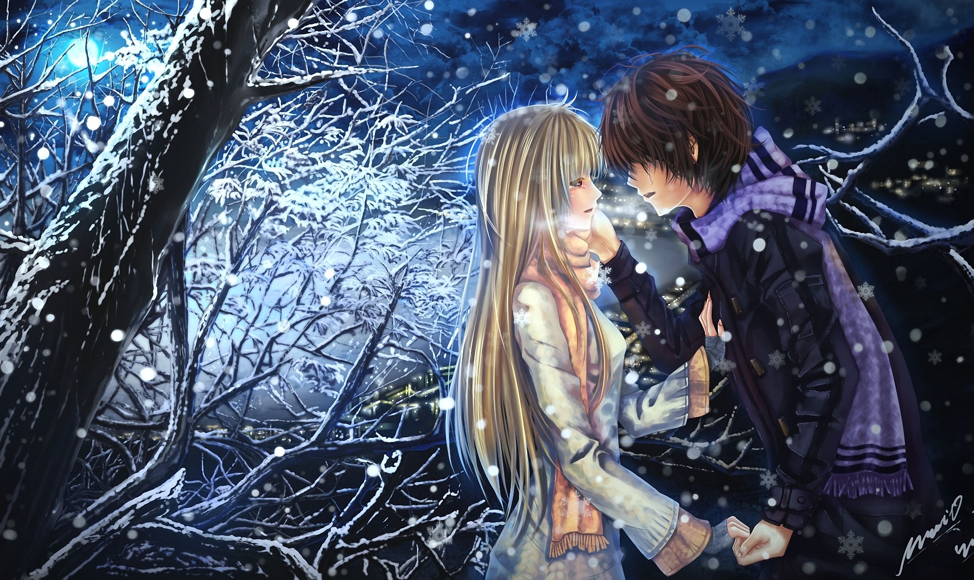 1920x1150 Cute Anime Couple HD Wallpaper, Desktop