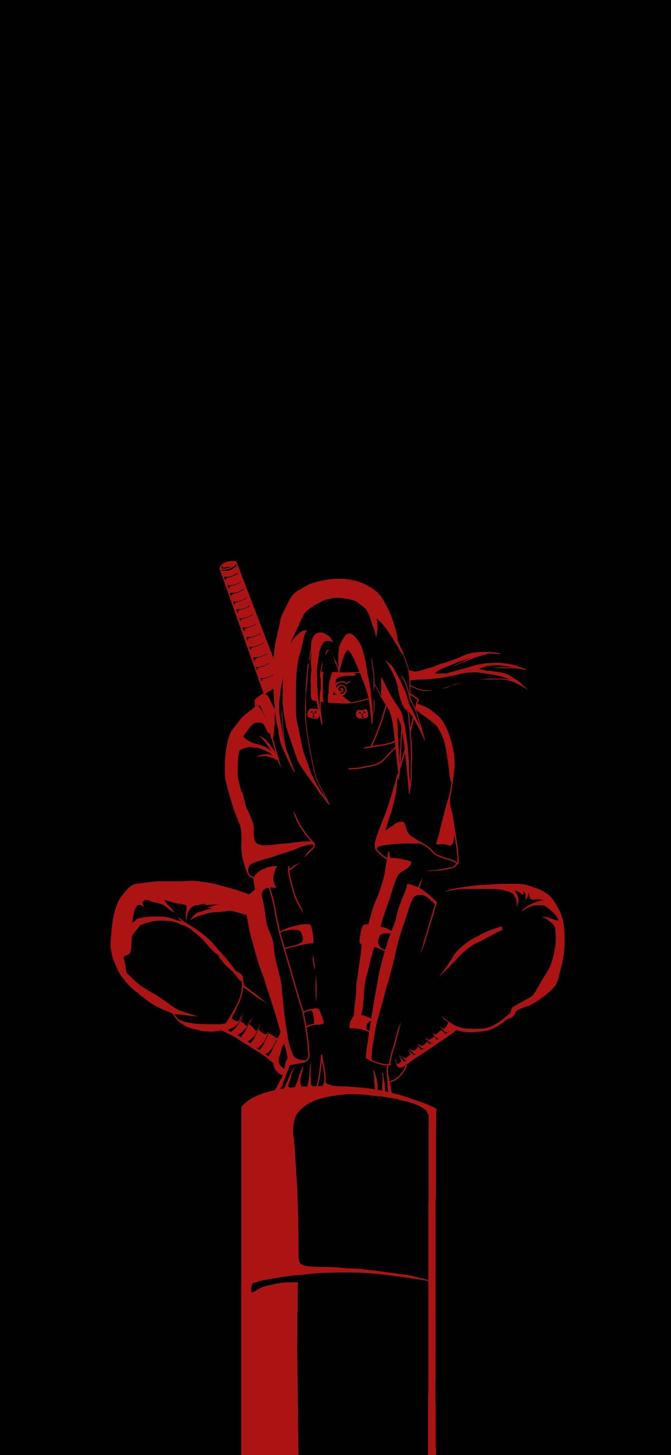 2160x4680 Itachi Uchiha!! Amoled wallpaper!! Drew it with a mouse!!, Phone