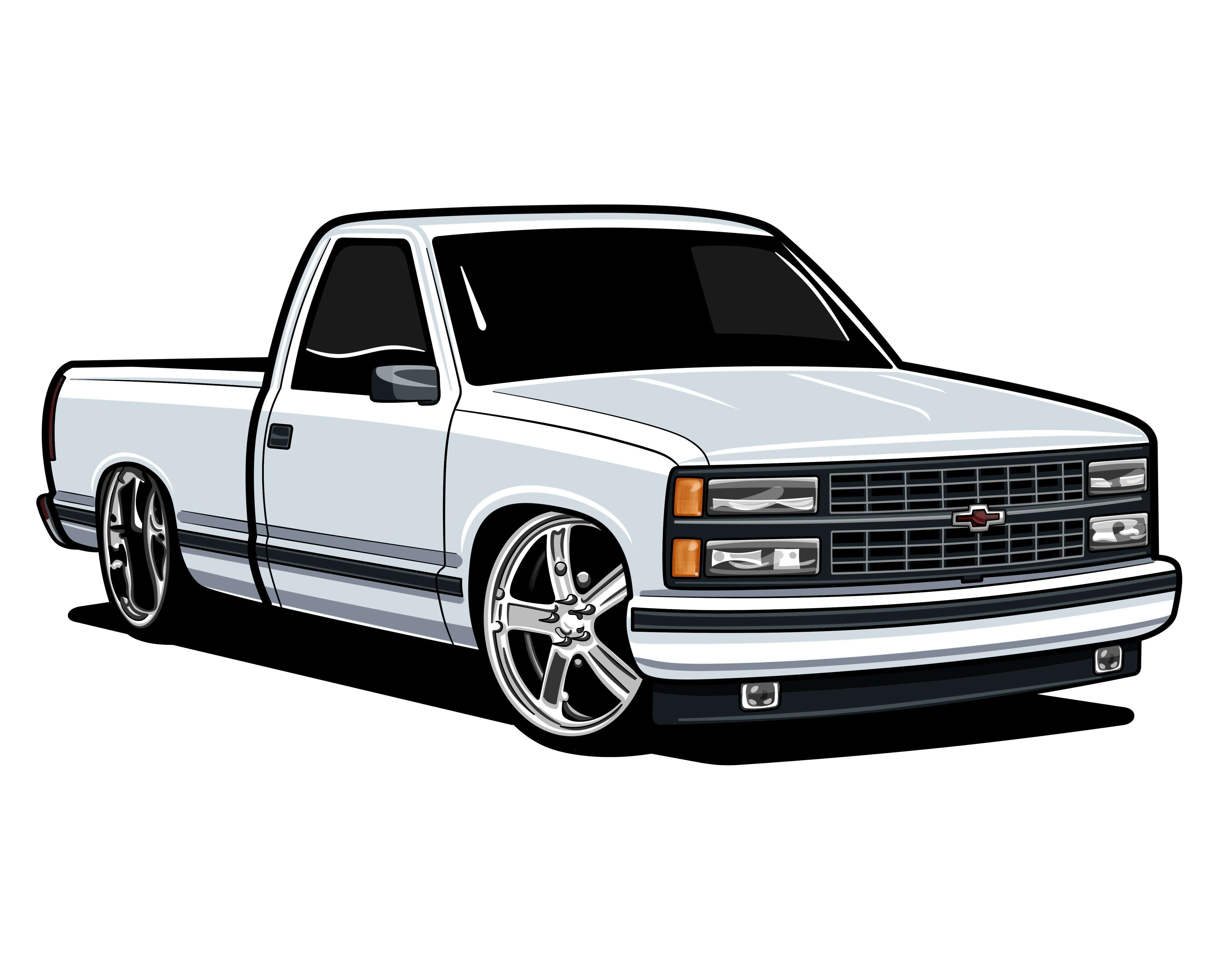 5000x4000 OBS Chevy Truck Sticker (5 Inches), Desktop