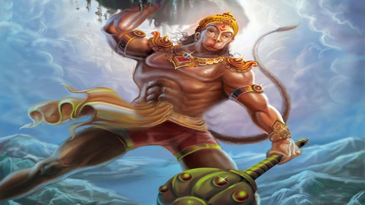 1280x720 Lord Hanuman Angry HD Wallpaper. Lord hanuman wallpaper, Hanuman image, Hanuman wallpaper, Desktop